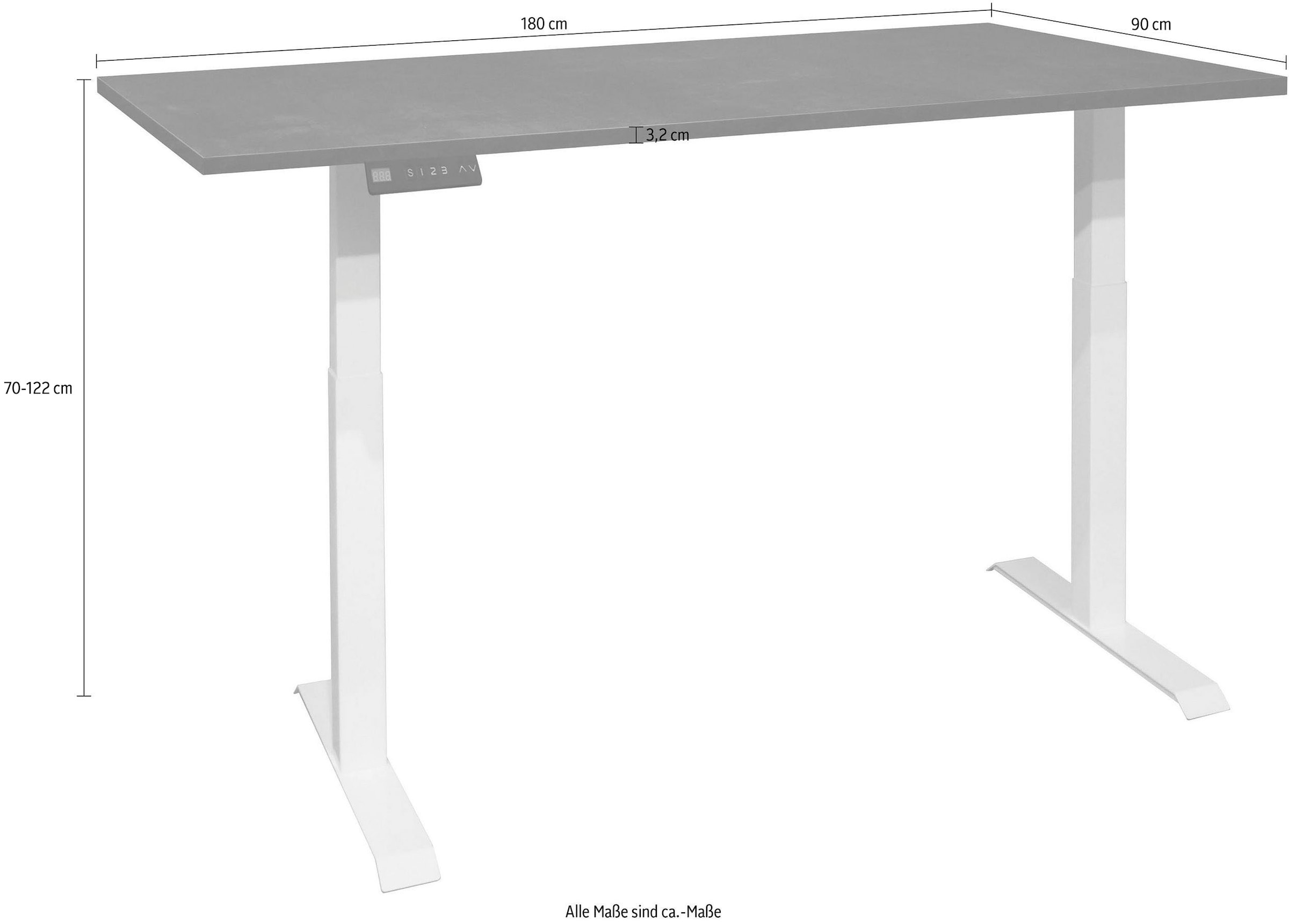 Mäusbacher Schreibtisch »Big System Office«, Breite 180 cm, elektrisch höhenverstellbar