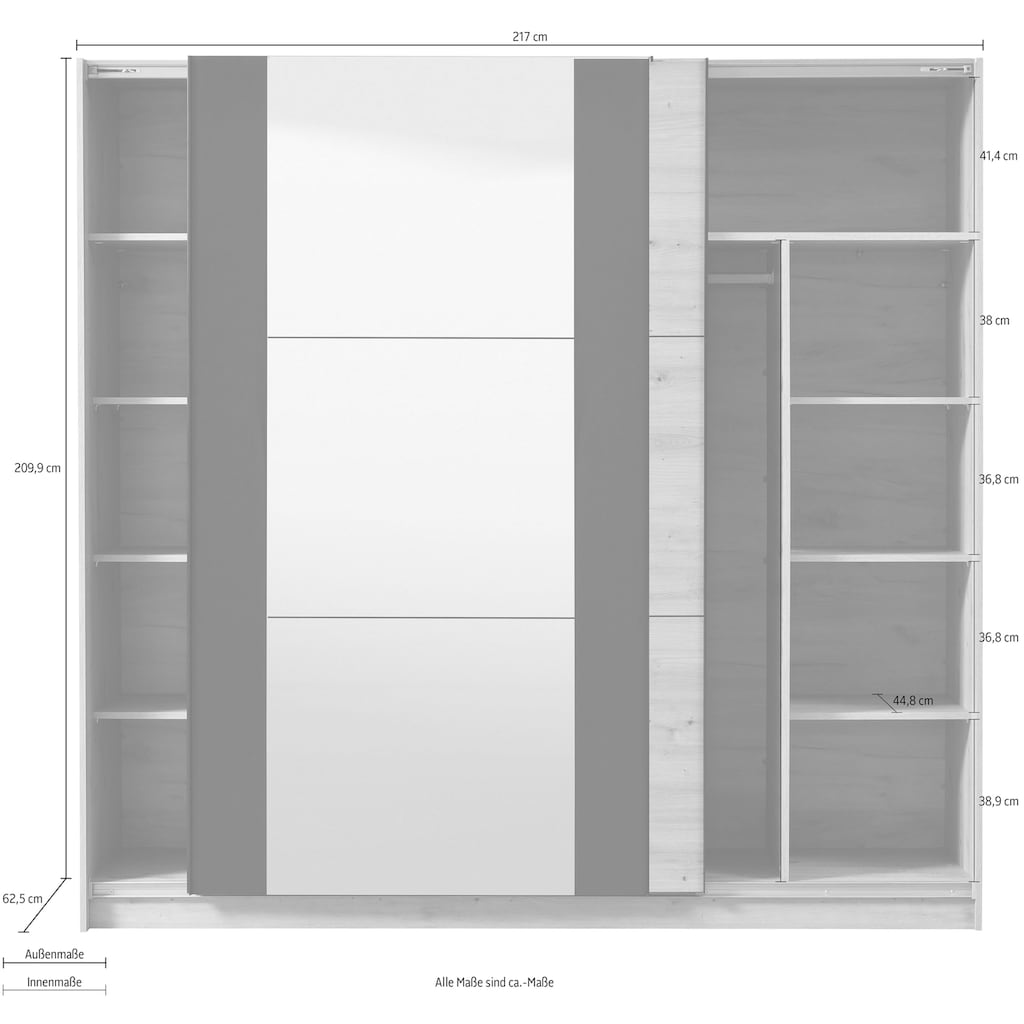 INOSIGN Schwebetürenschrank »Sardinia«