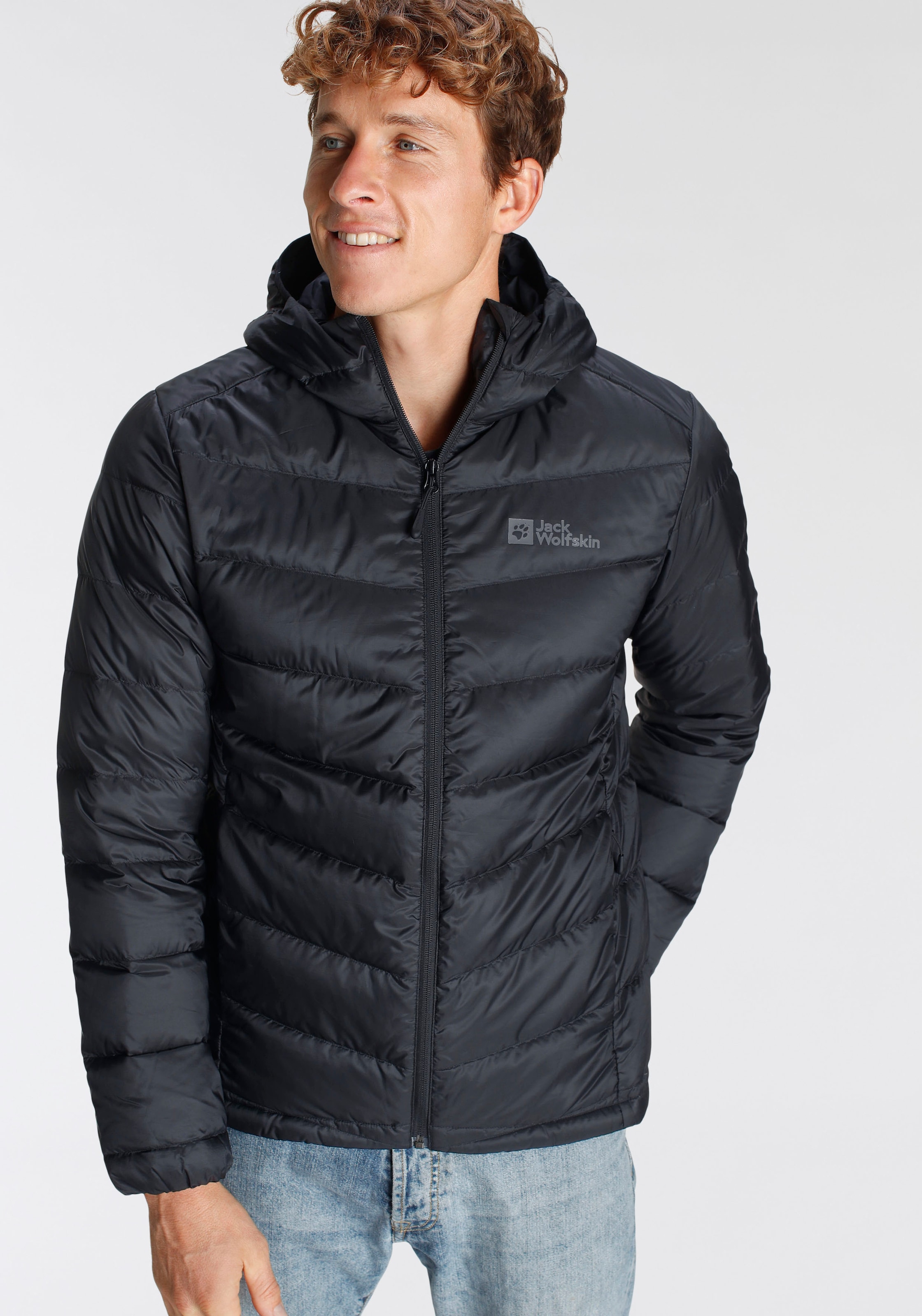 Jack Wolfskin Daunenjacke "HOLLENBERG", mit Kapuze, Wärmend, winddicht, Übe günstig online kaufen