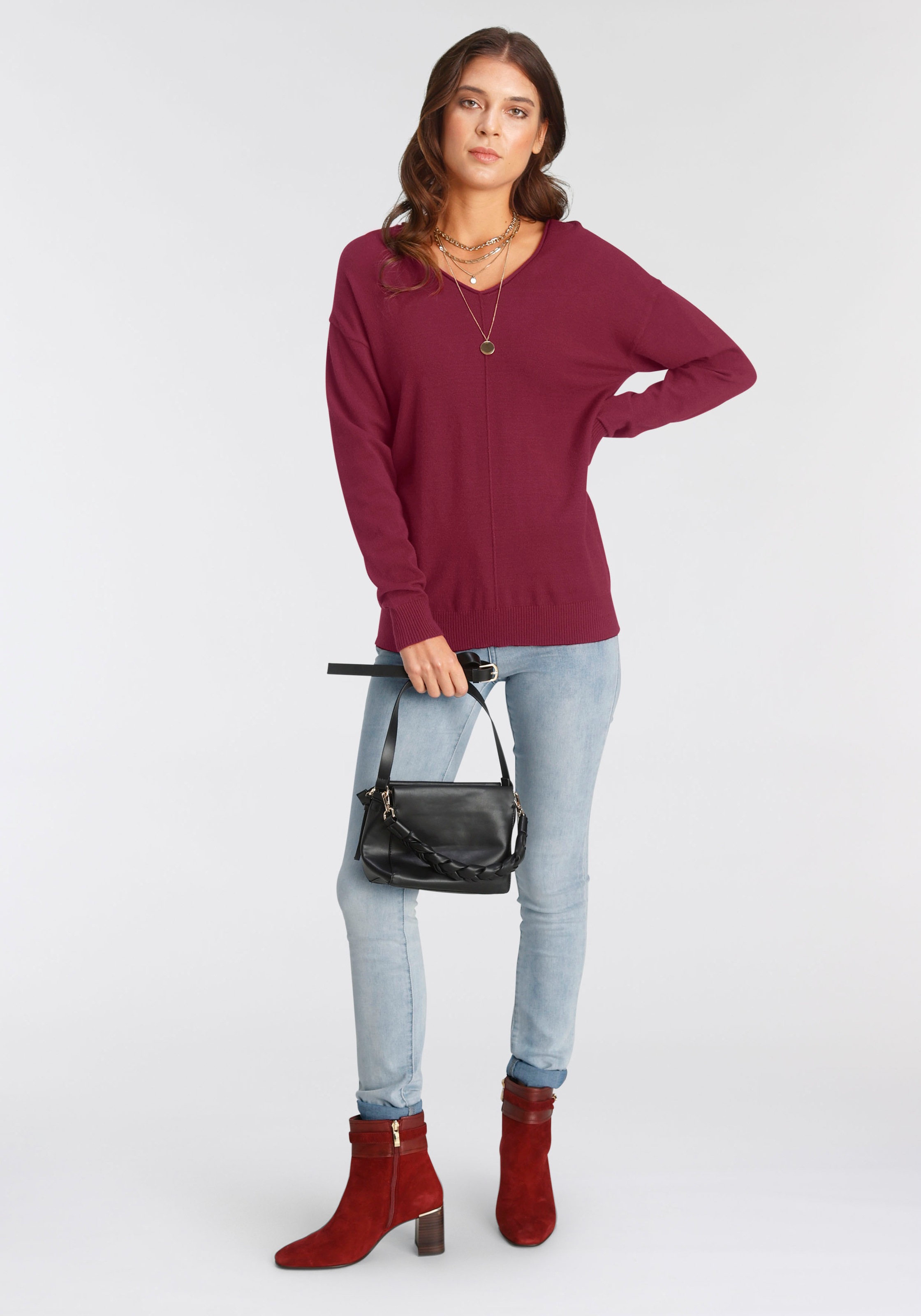Laura Scott BAUR kaufen V-Ausschnitt-Pullover 