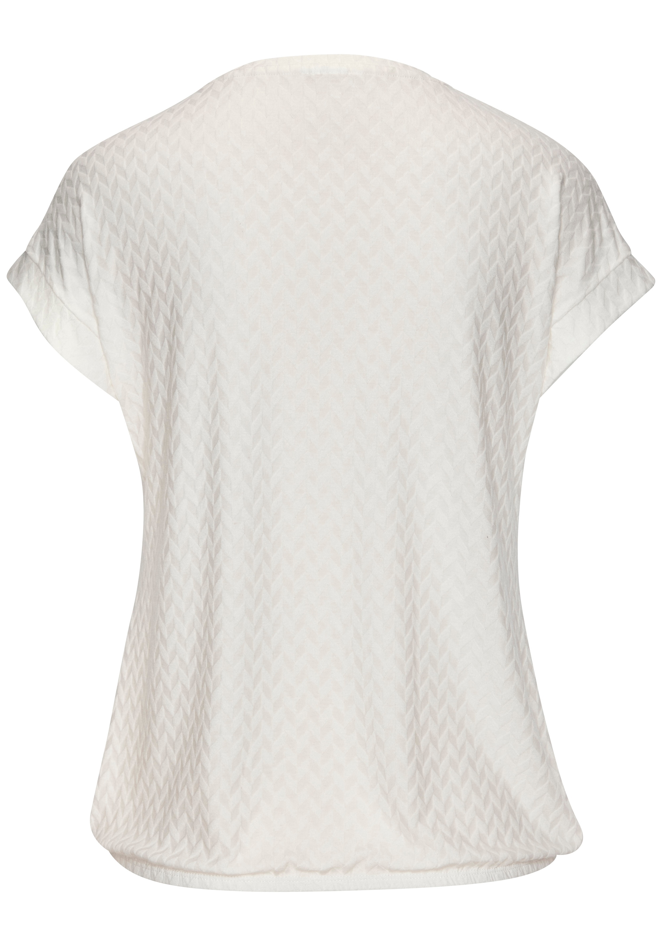 Vivance Kurzarmshirt »mit modischem Jacquard-Muster«, aus hochwertiger Qualität mit Viskose