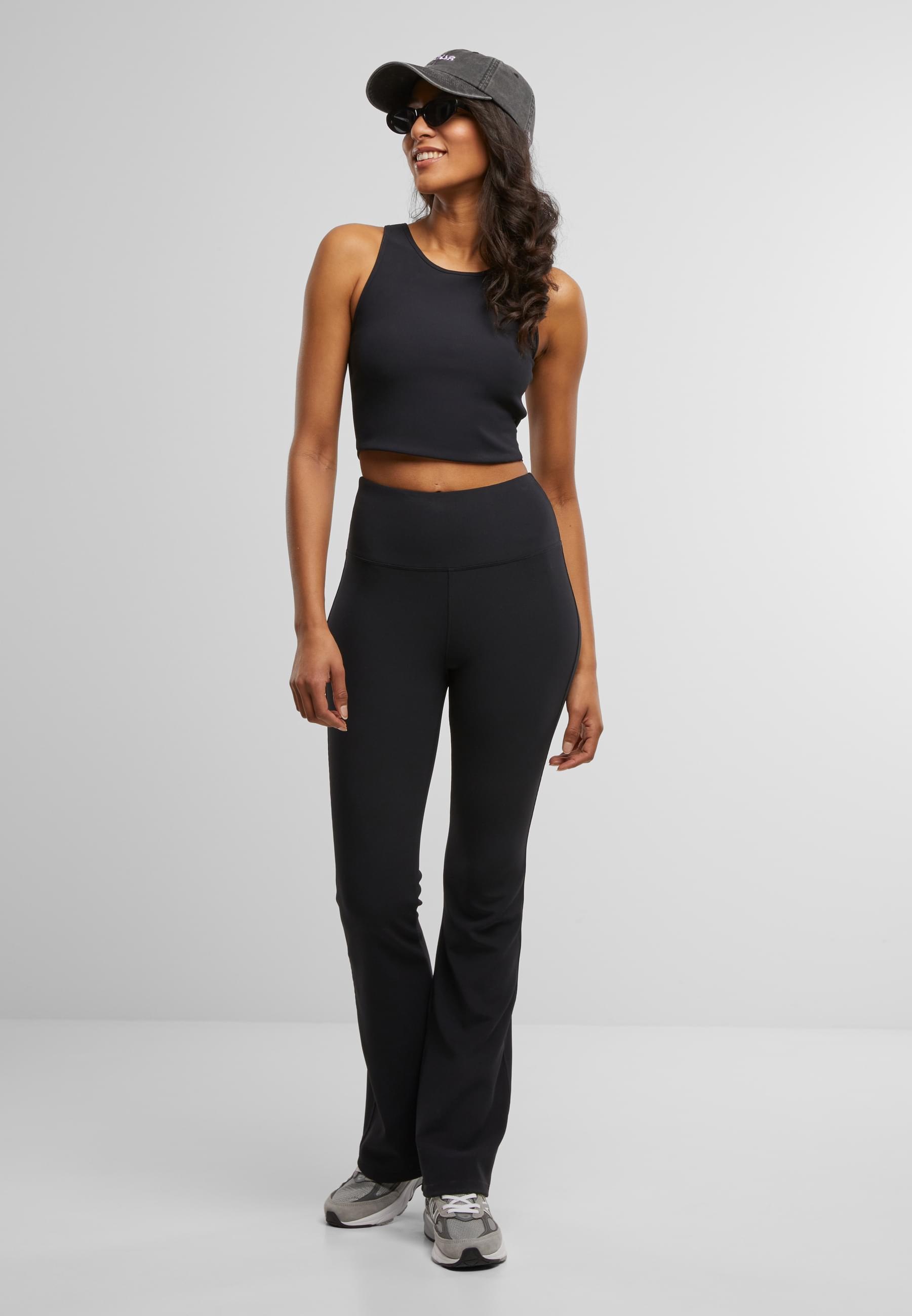 URBAN CLASSICS Leggings »Urban Classics Ladies Flared Leggings Rib«, (1 tlg.)