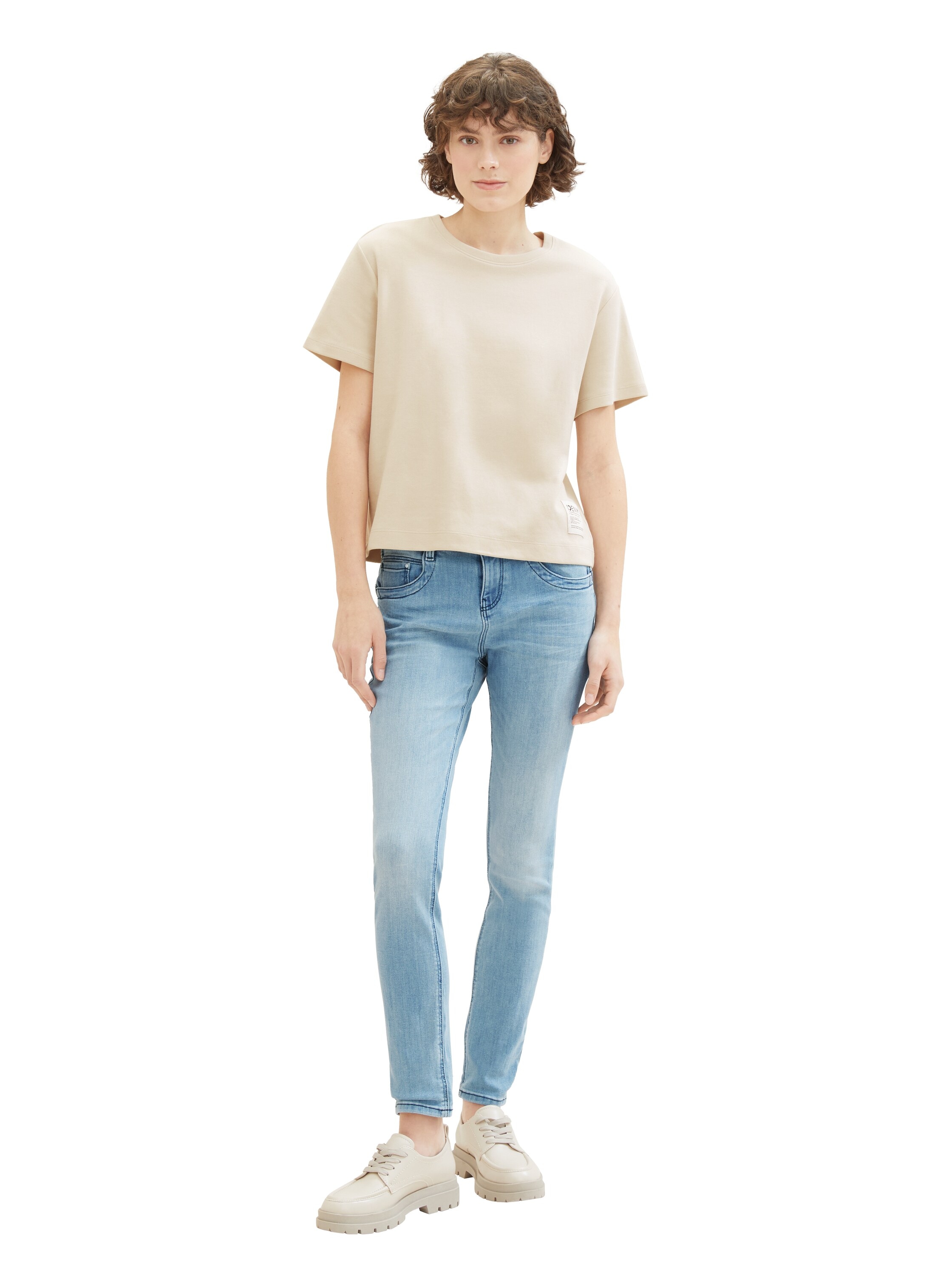 TOM TAILOR 5-Pocket-Jeans »Tapered Relaxed«, mit Kordel am Bund