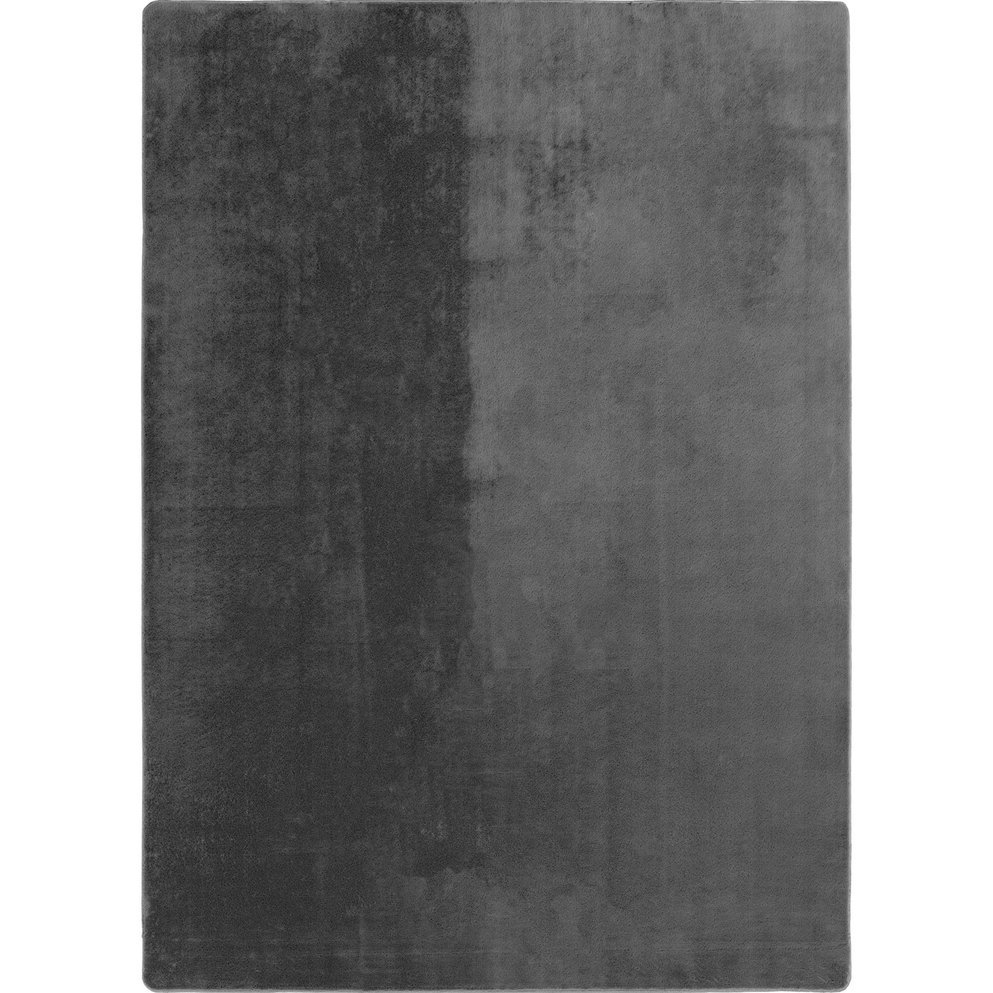 Teppich AYYILDIZ TEPPICHE "JOY 1400", grau, H:11mm Ø:80cm, Polyester, Teppiche, Teppich, uni Kurzflor, Wohnzimmer, viele Größen 2