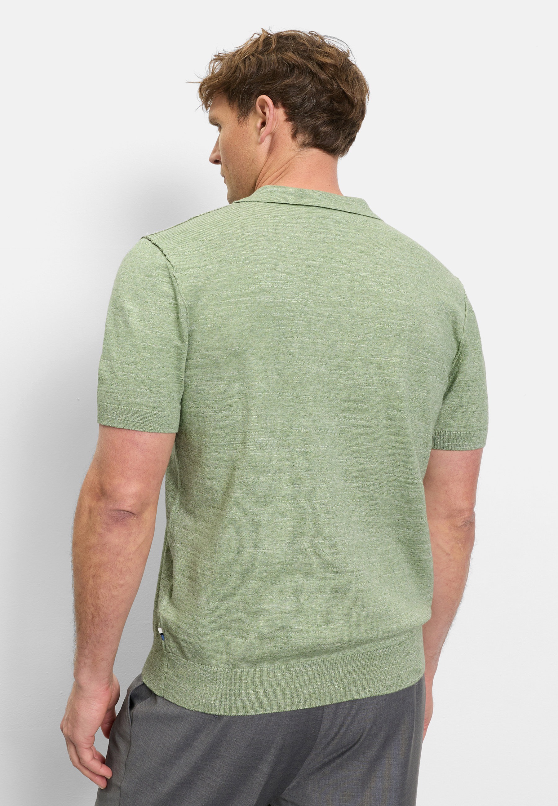 Poloshirt OLYMP "OLYMP Casual Strick", Herren, Gr. XL, mint, 84% Baumwolle, 16% Polyamid, Shirts 3