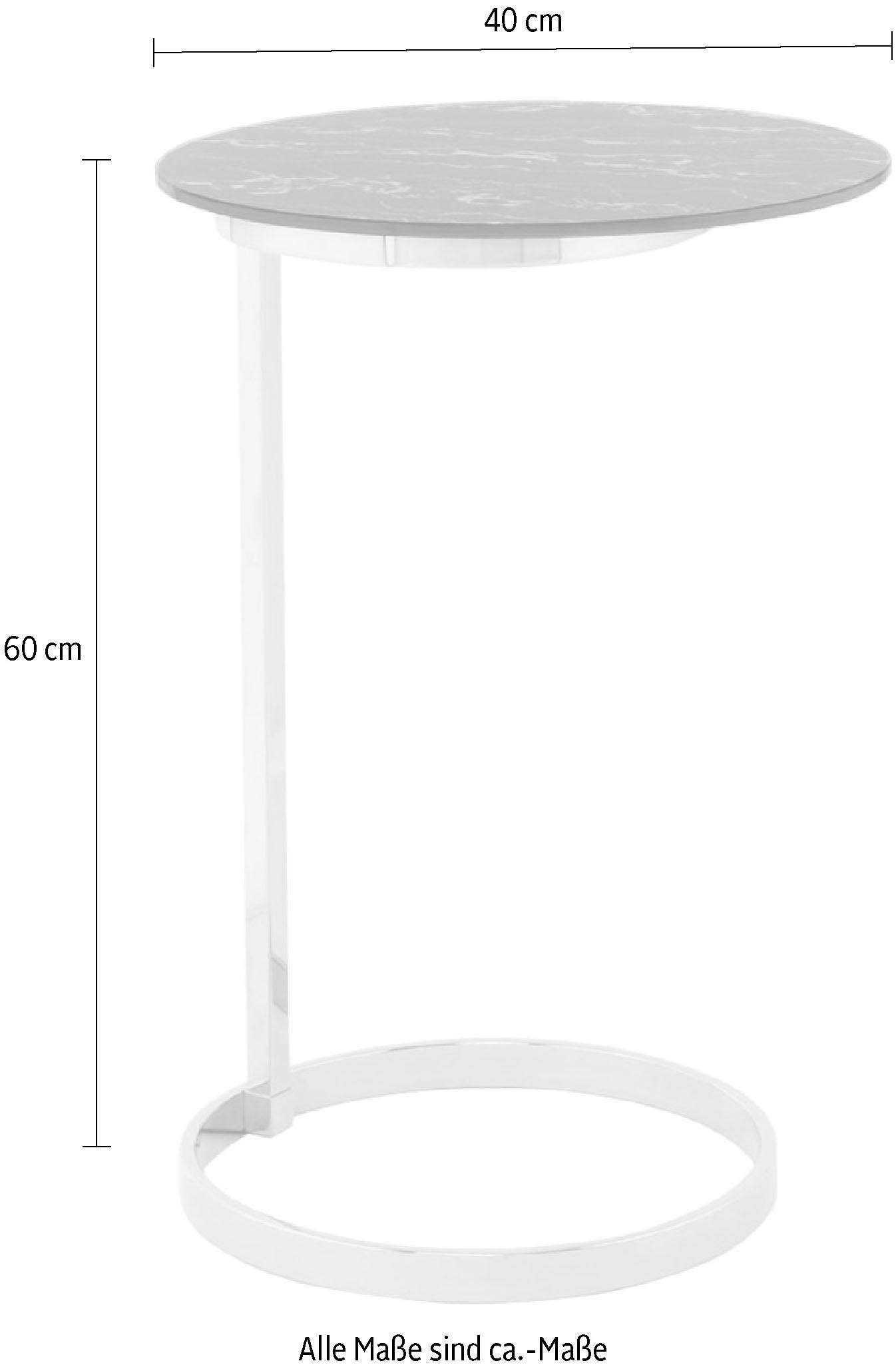 Kayoom Beistelltisch »Kasimir 525,runder Standfuß aus Metall, runde Tischplatte«, (1 St.), runder Standfuß aus Metall, runde Tischplatte, edles Design