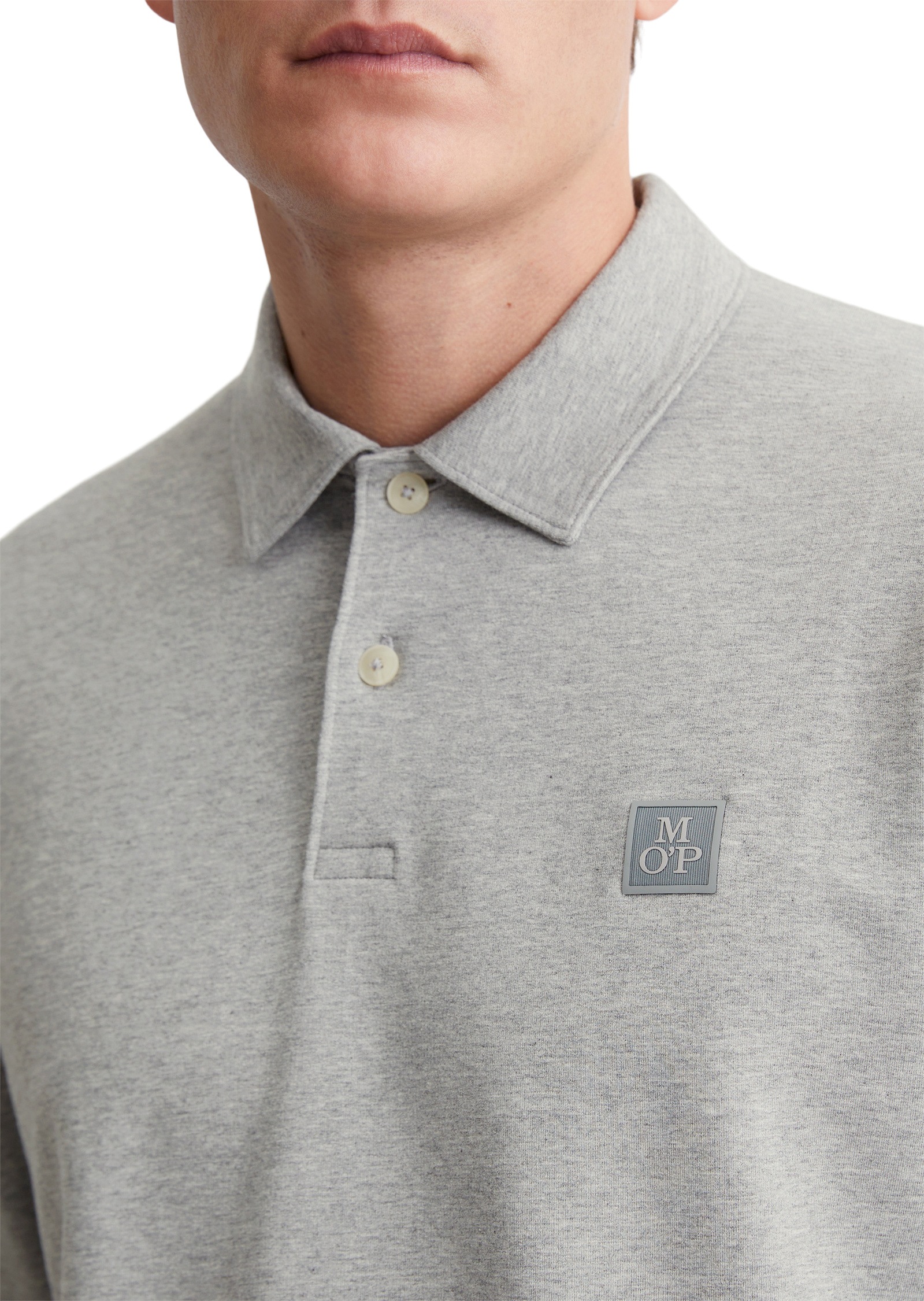 Marc O'Polo Langarm-Poloshirt »aus weichem Bio-Baumwoll-Viskose-Mix«