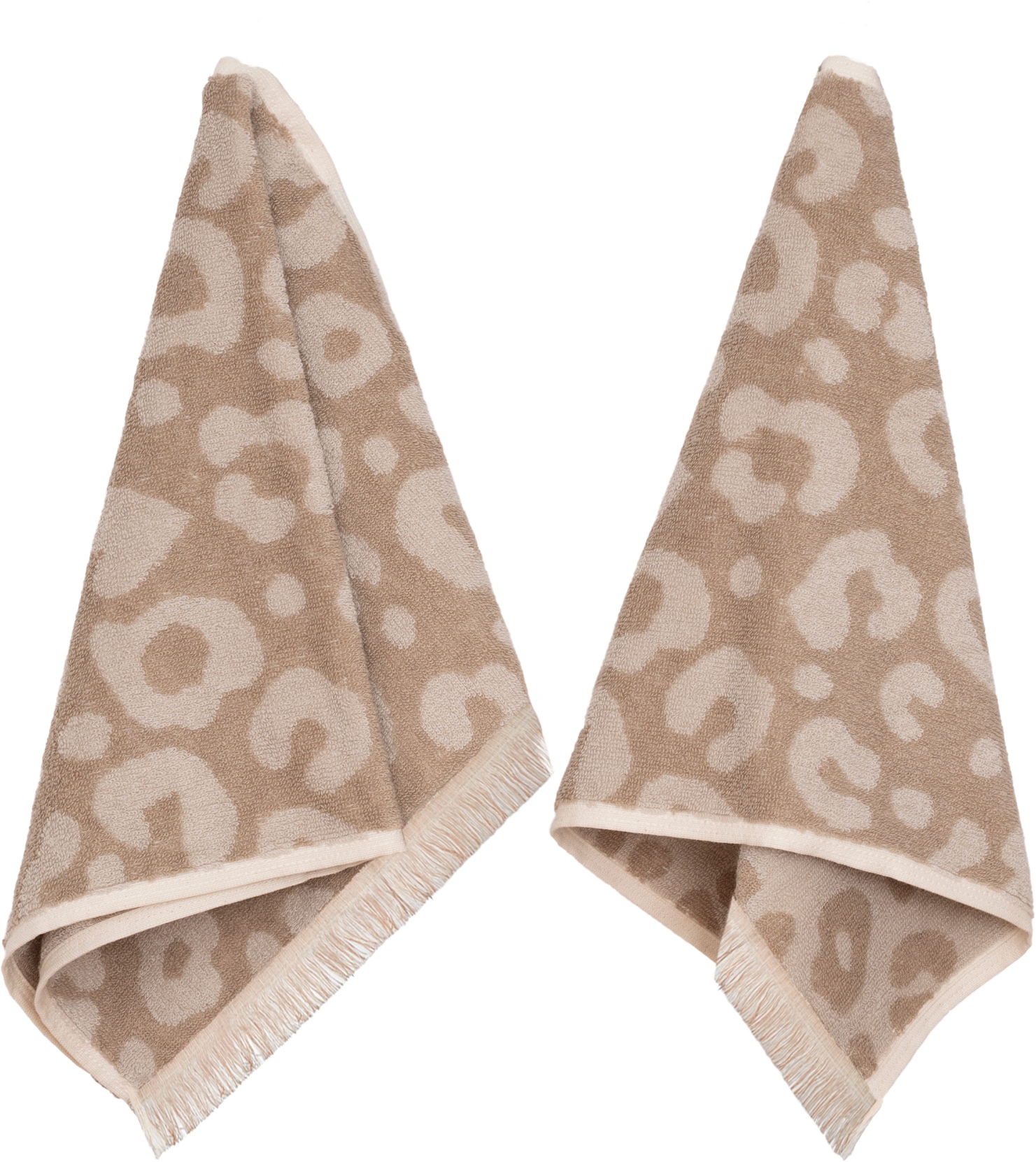 PAD Gaestehandtuecher »LEO, 30x50 cm« Leo-Design, Jacquard-Webung, weich und saugstark, mit Fransen
