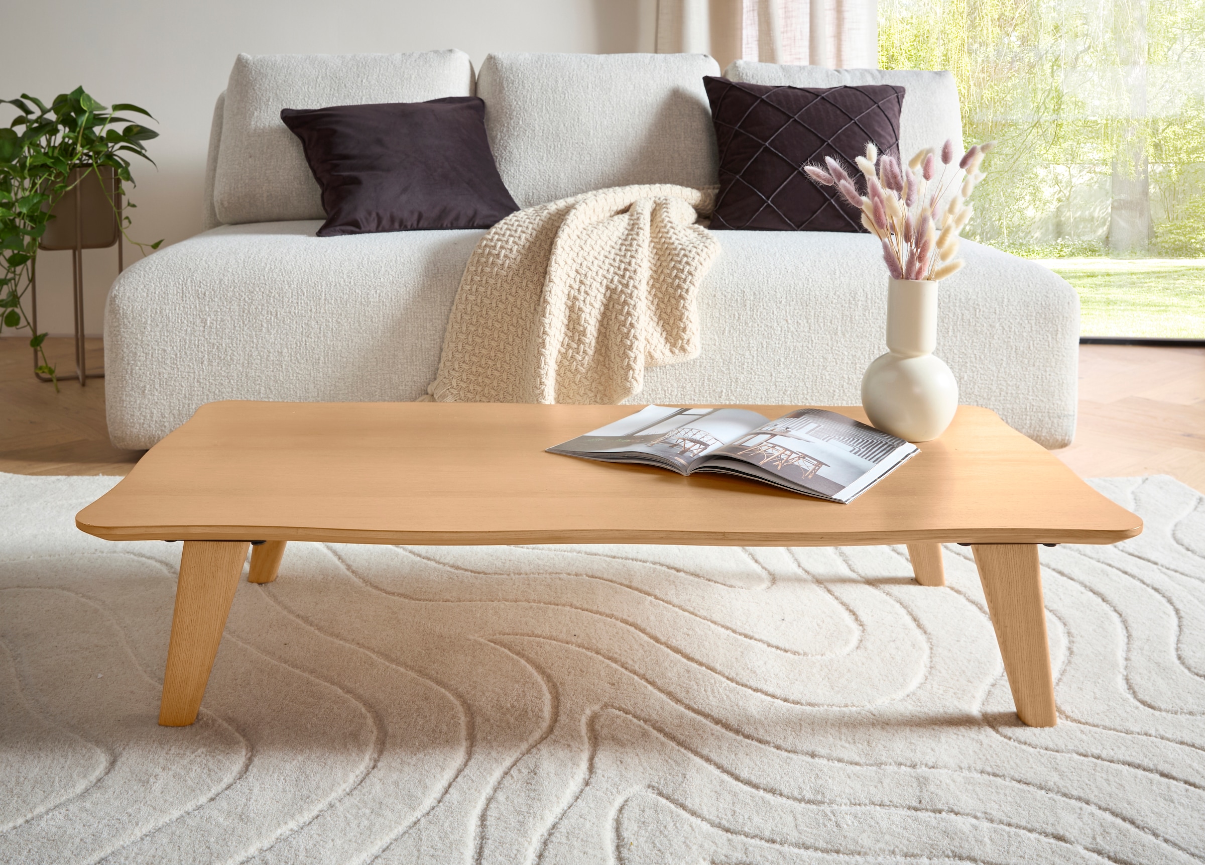 LeGer Home by Lena Gercke Couchtisch »Alina« Loungetisch, organische Form mit Schweizer Kante