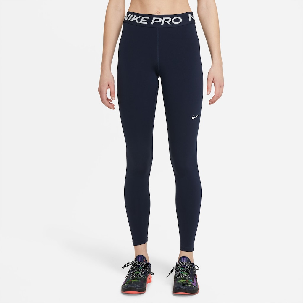 Nike Trainingstights »PRO WOMEN'S MID-RISE MESH-PANELED LEGGINGS«