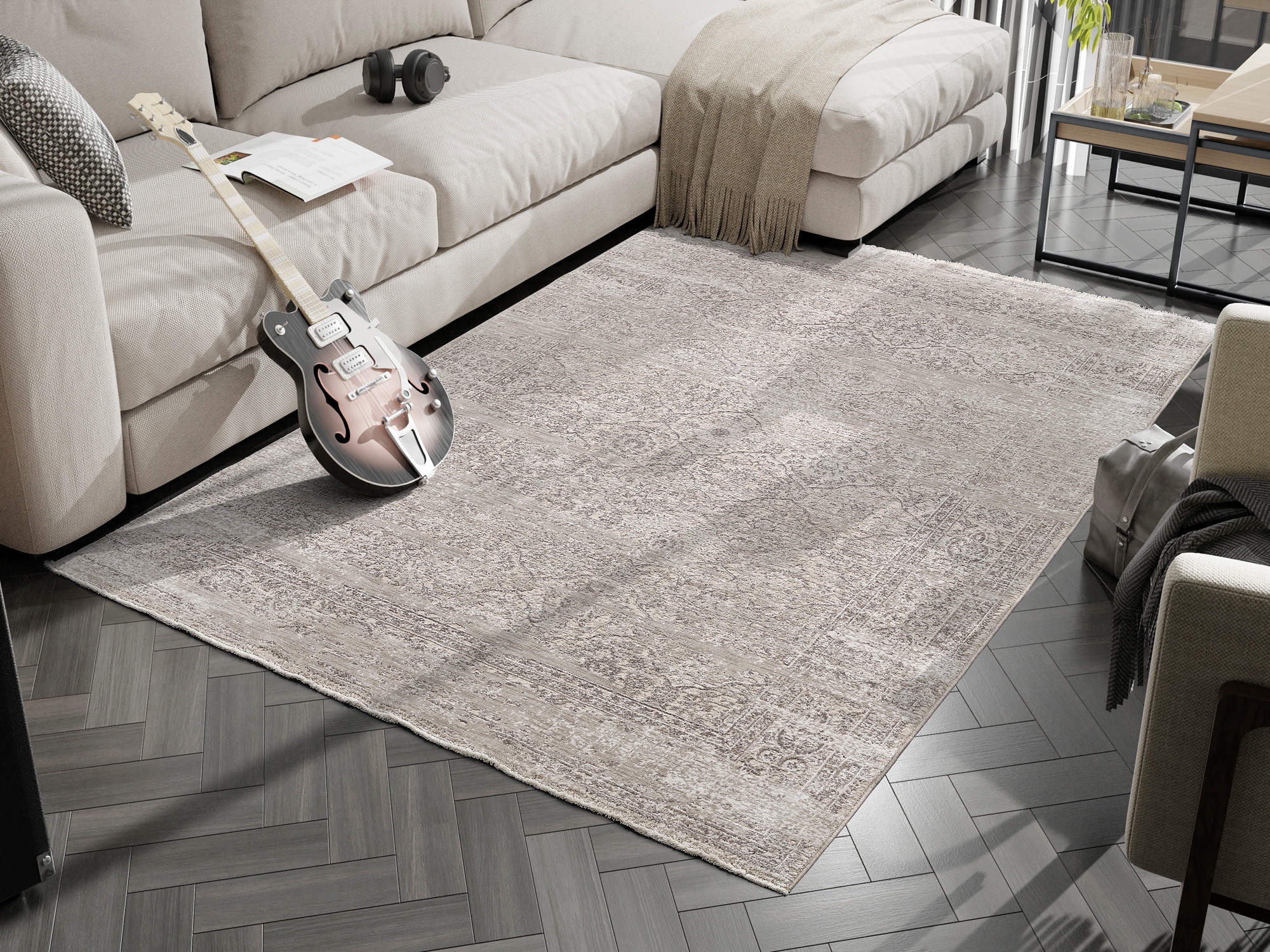 OCI DIE TEPPICHMARKE Teppich "VELA ANTIQUE" quadratisch 10 mm Höhe Kurzflor, 3D Hochtief-Optik, maschinell gewebt