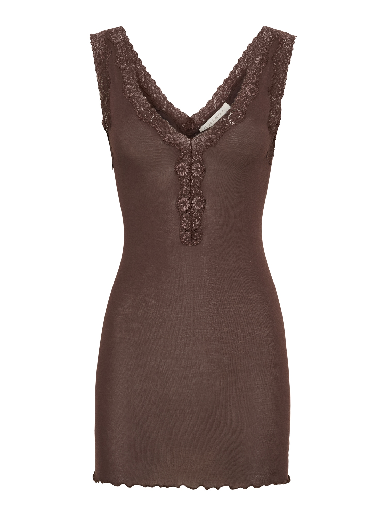 Seamless Basic "Seamless Basic Top Cotton Lacey"