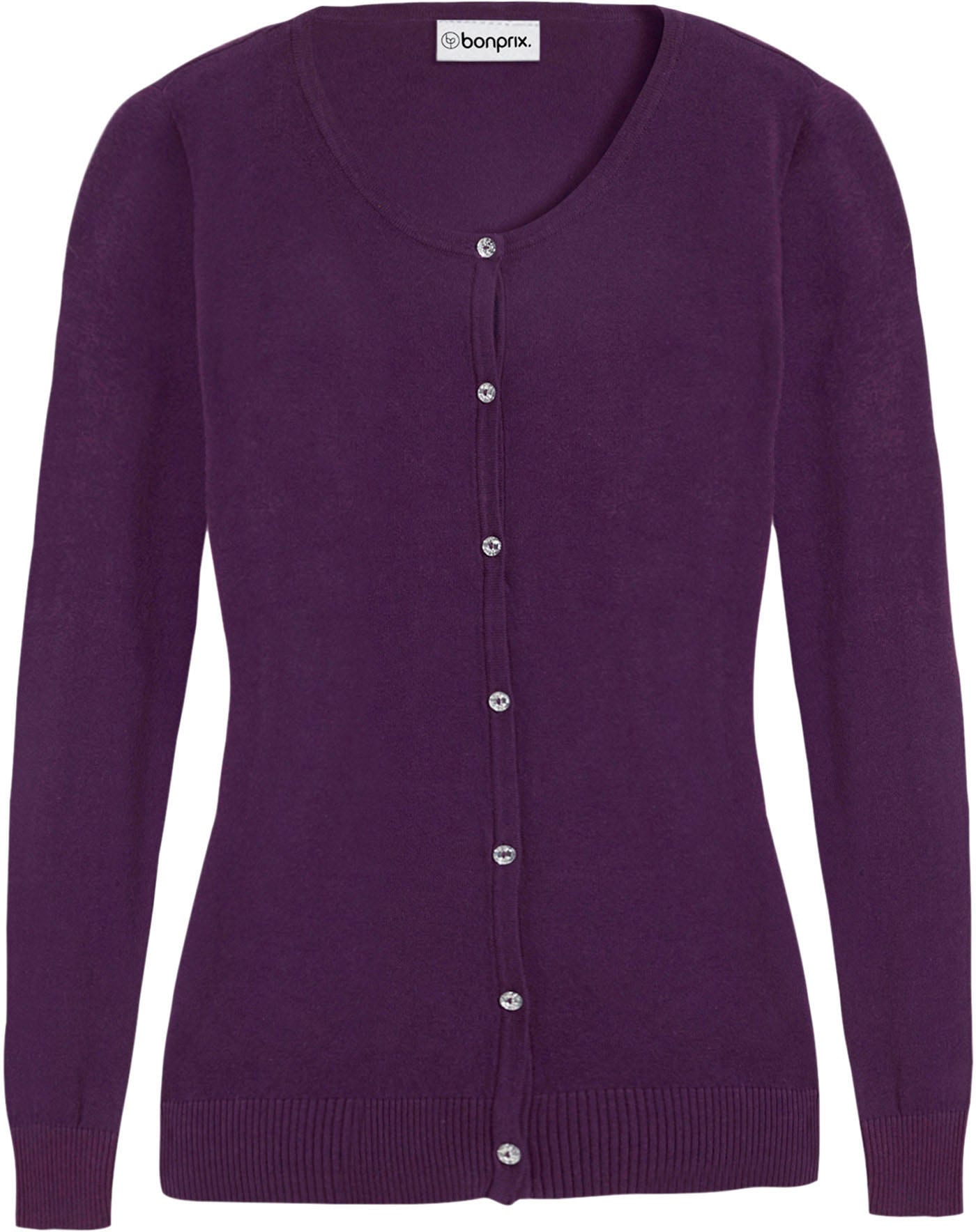 bonprix Strickjacke »Enge Feinstrickjacke« schmale Passform, Feinstrick-Design, aus Baumwolle und Polyamid