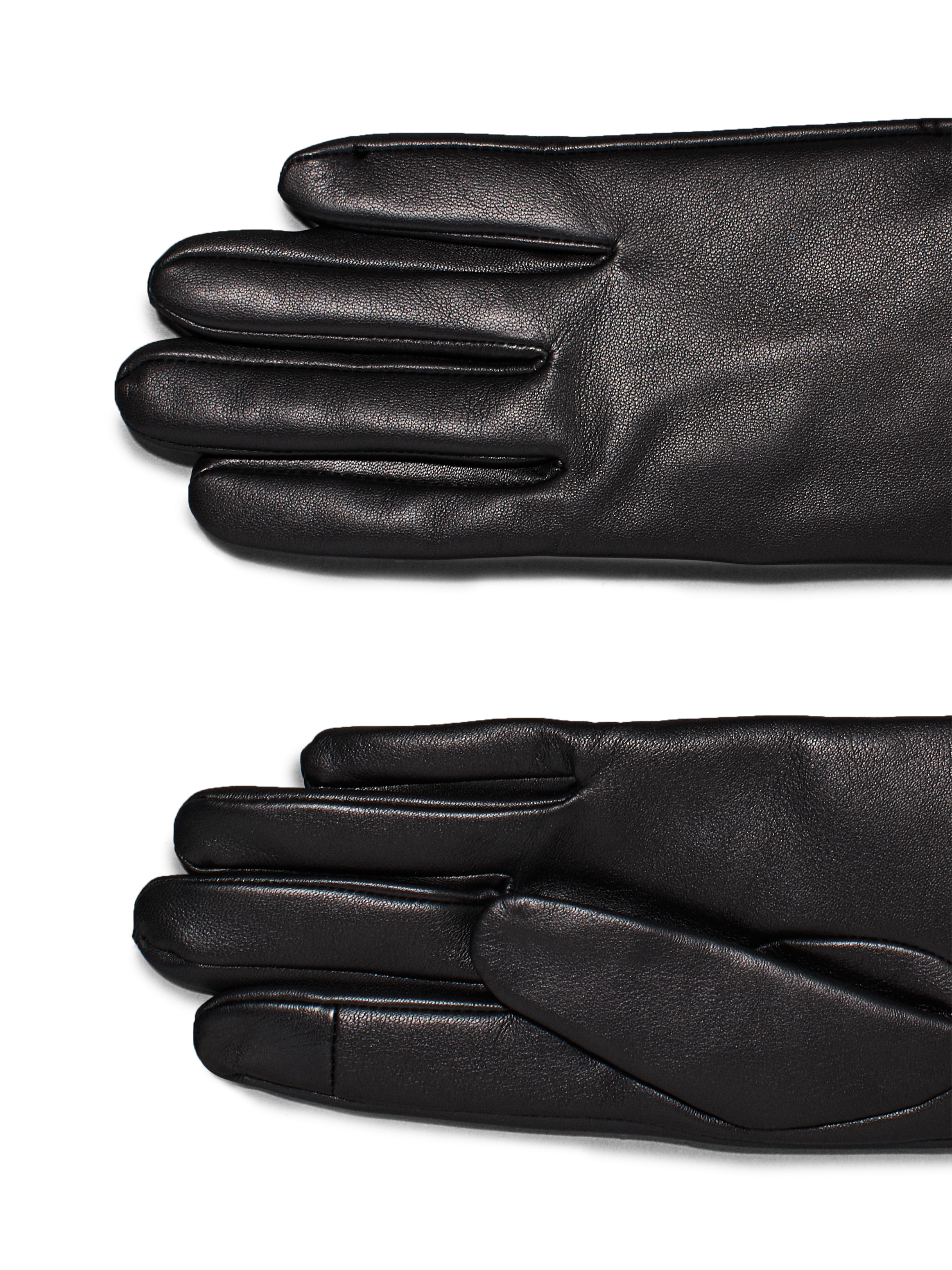 Calvin Klein Lederhandschuhe »CK METAL LEATHER GLOVES«, mit Logozeichen