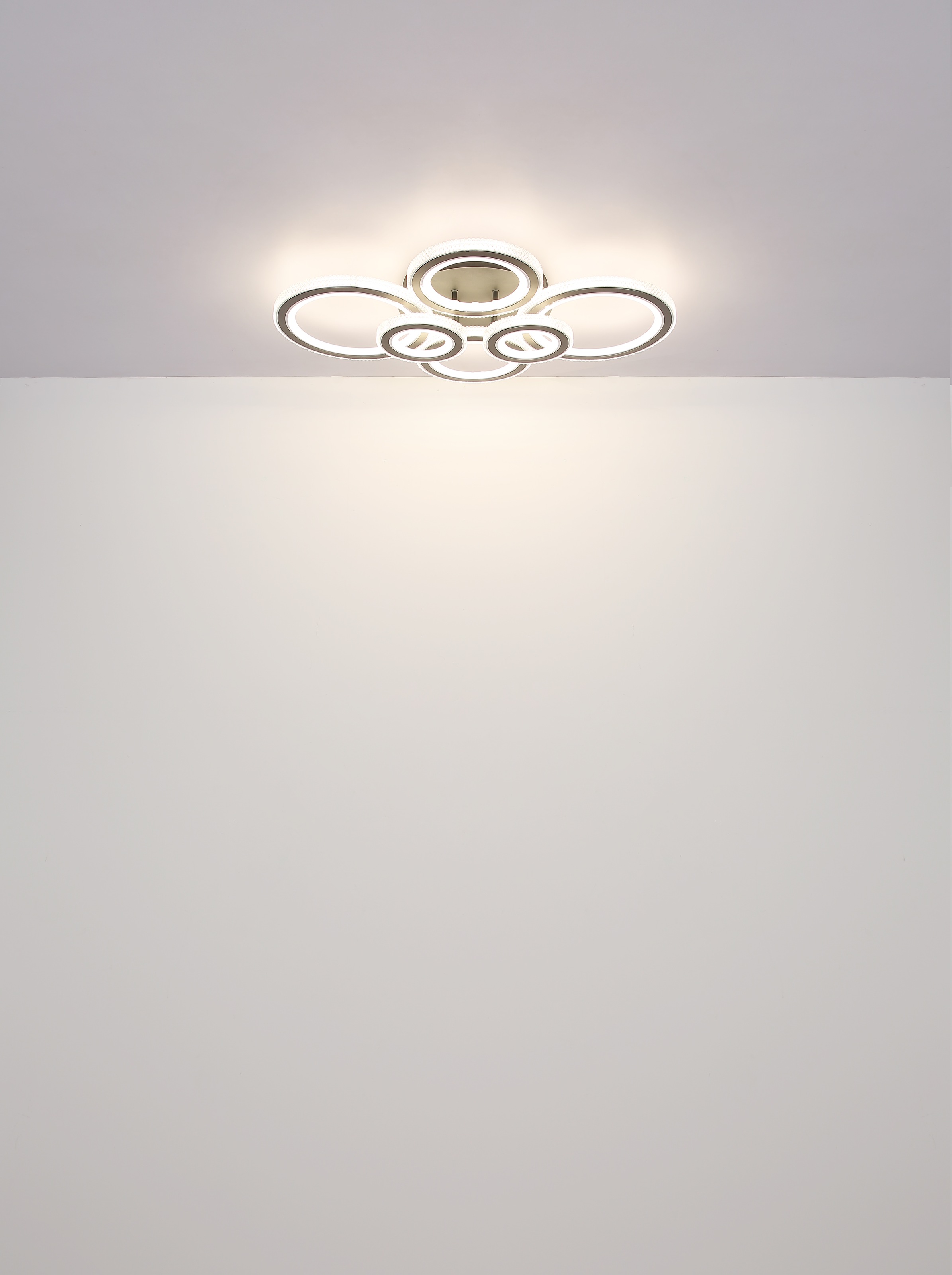 GLOBO LIGHTING LED Deckenleuchte »KORA«, Leuchtmittel LED-Modul | LED fest integriert, Deckenlampe/schwarz/anthrazit/Kunststoffkristalle