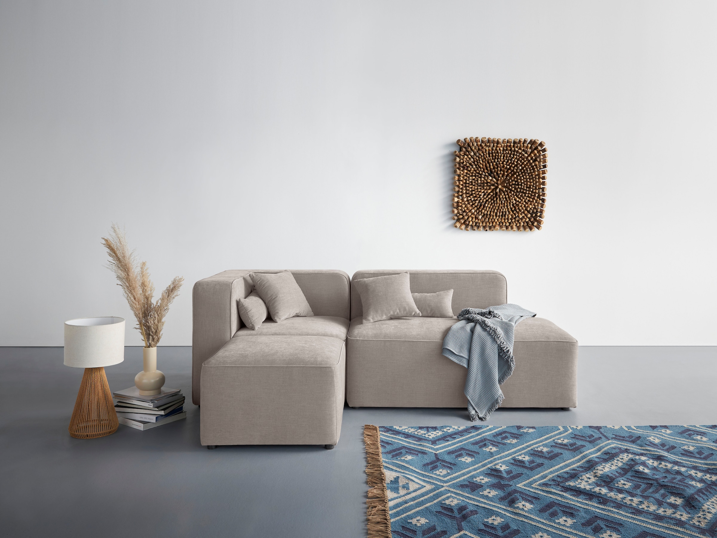 Home affaire Ecksofa "Sundstrup L-Form" Modulserie, individuelle Zusammenst günstig online kaufen