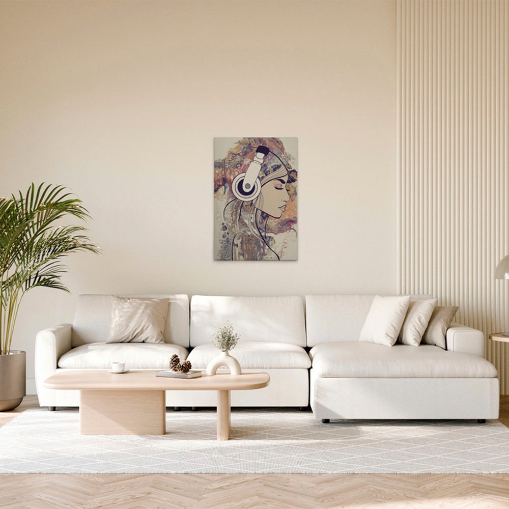 A.S. Création Leinwandbild "Acryl Lady 3 - Wandbild Bunt Creme Beige Keilra günstig online kaufen