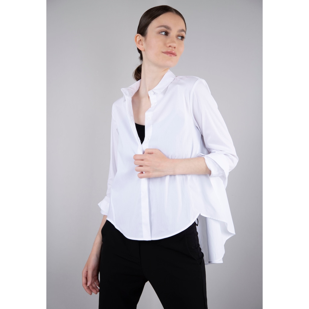 IMPERIAL Klassische Bluse »IMP-C ED4BBE«, glockenförmige Form mit Bogensaum