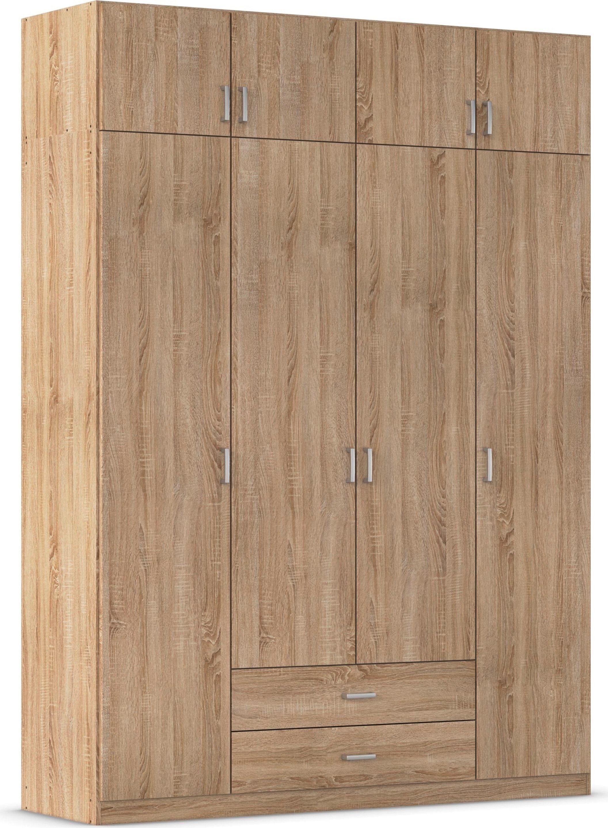 rauch "Schrank Garderobe Wäscheschrank GAMMA in 4 Breiten 91-226 cm" 3 verschiedene Ausstattungen BASIC/CLASSIC/PREMIUM (inkl. SOFT-CLOSE), mit Schubladen und Schrankaufsatz, schlichtes Design MADE IN GERMANY