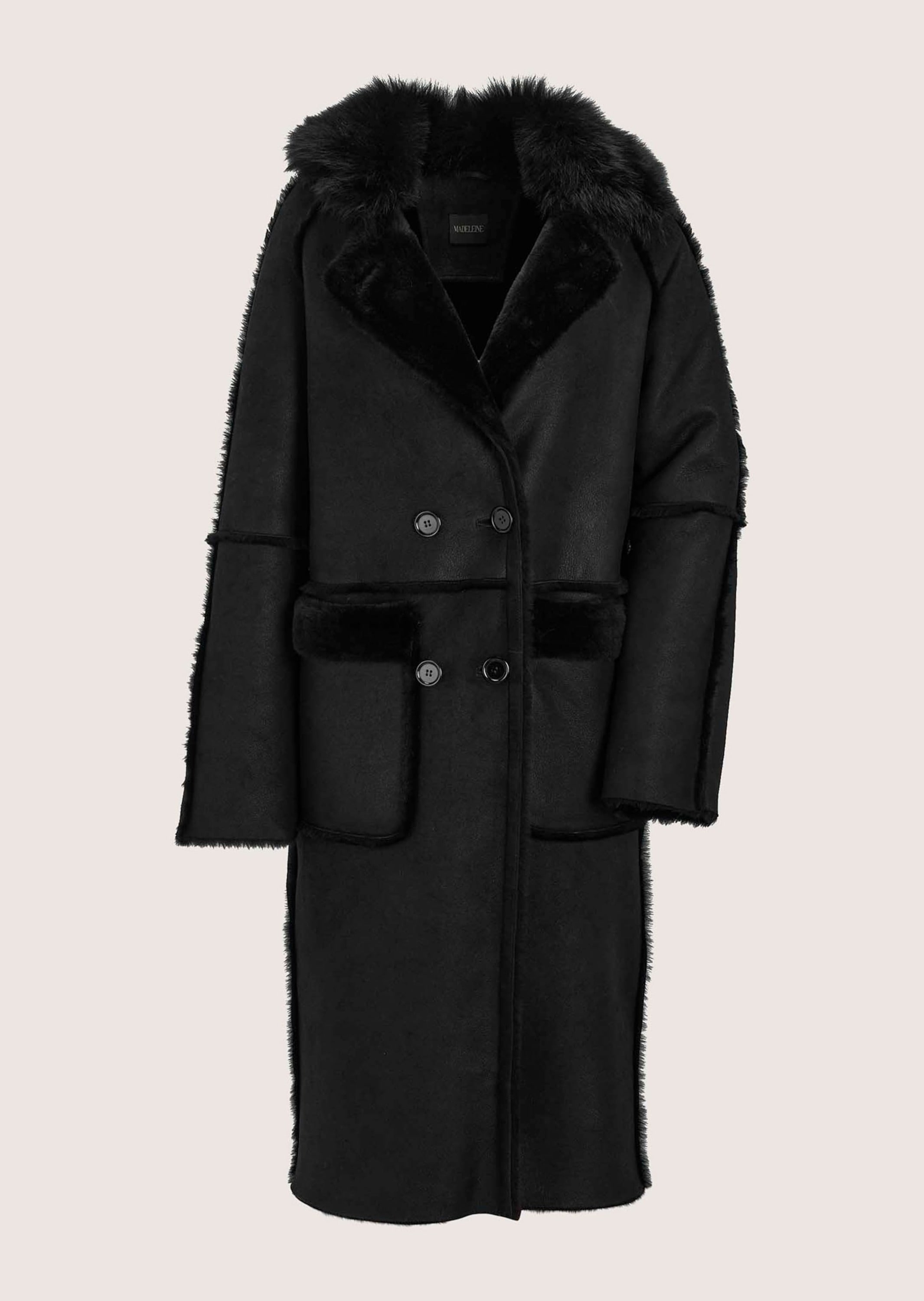 MADELEINE Langmantel "Lammfellmantel Eleganter Zweireiher aus hochwertigem günstig online kaufen