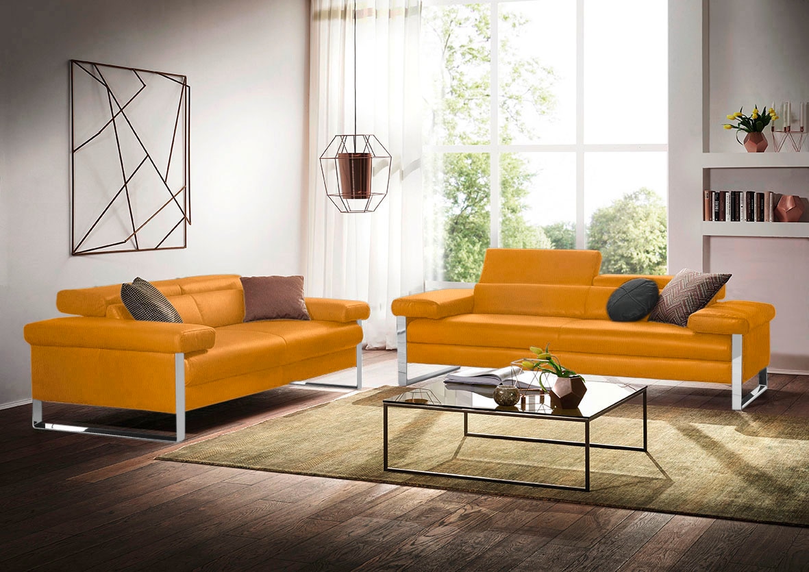 W.SCHILLIG 2-Sitzer »finn«, German Design Award 2016, Fußgestell Chrom glänzend, Breite 230 cm