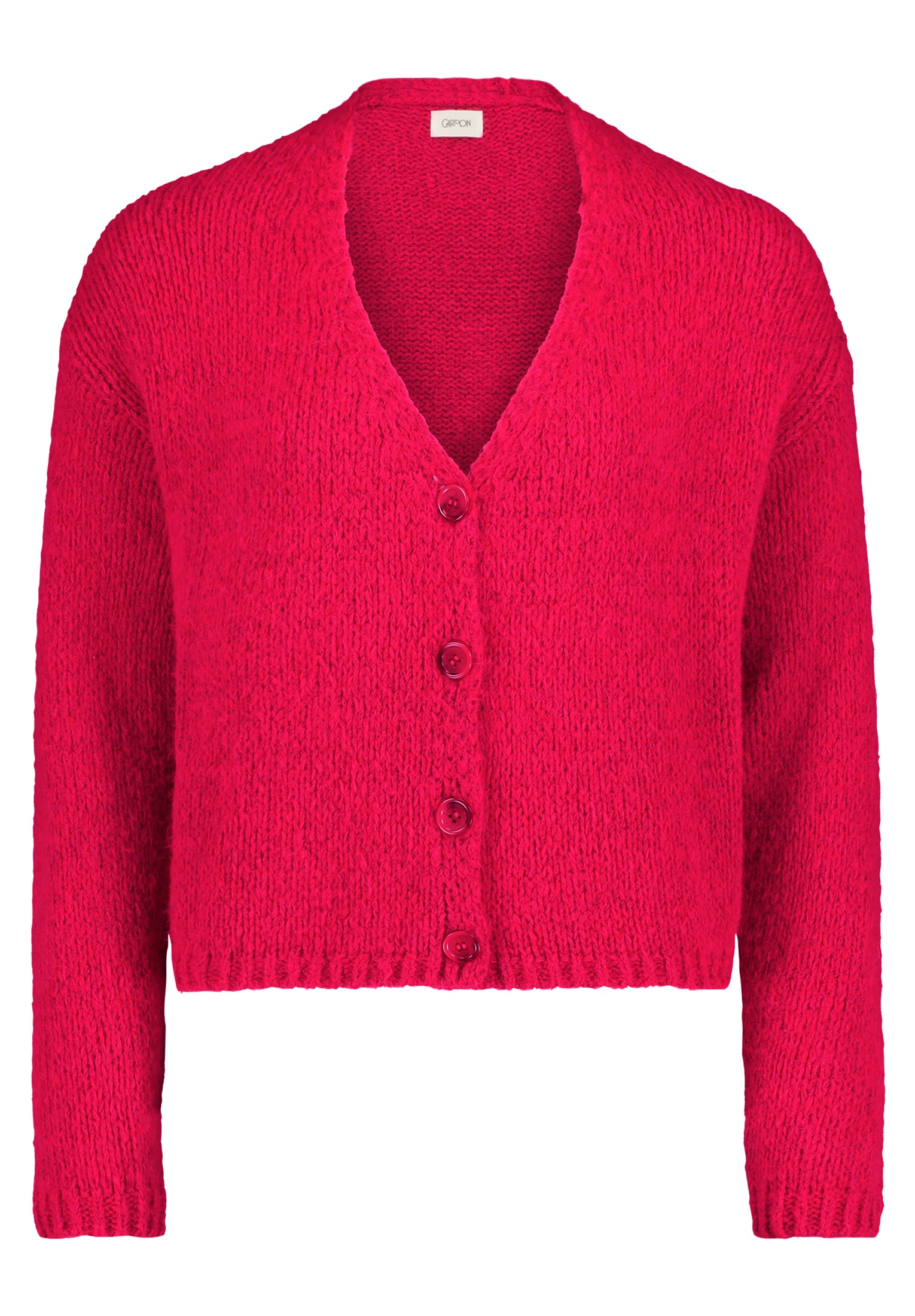 Cartoon Strickjacke "Cartoon Damen Strick-Cardigan mit V-Ausschnitt", Rippb günstig online kaufen
