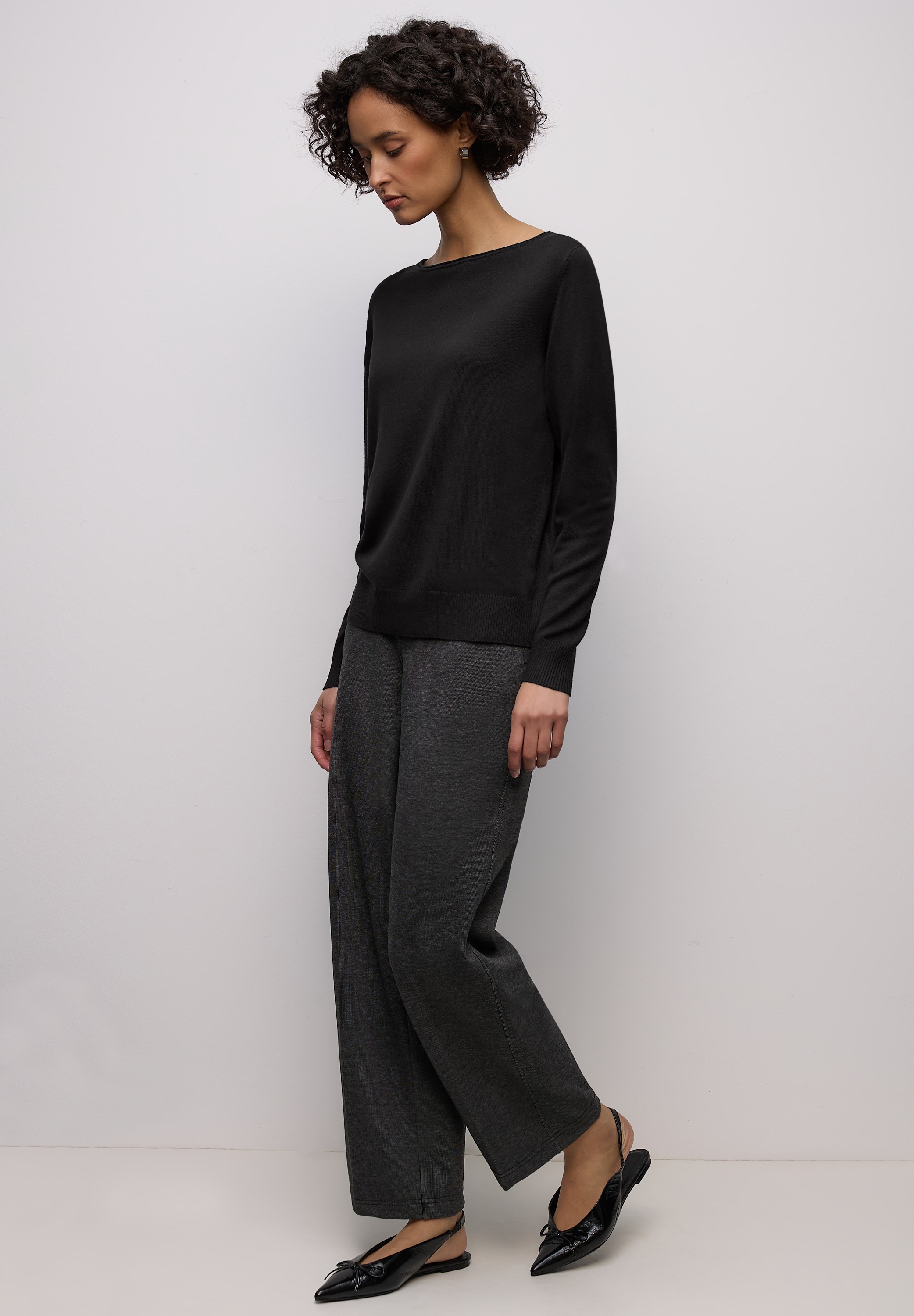 STREET ONE Longpullover mit Strick-Detail