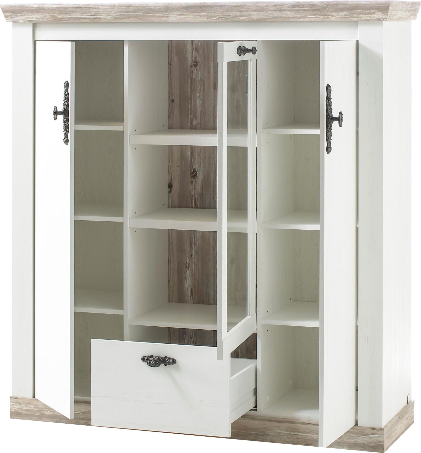 Home affaire Highboard »Florenz«, im romantischen Landhaus-Look, Breite 140  cm | BAUR