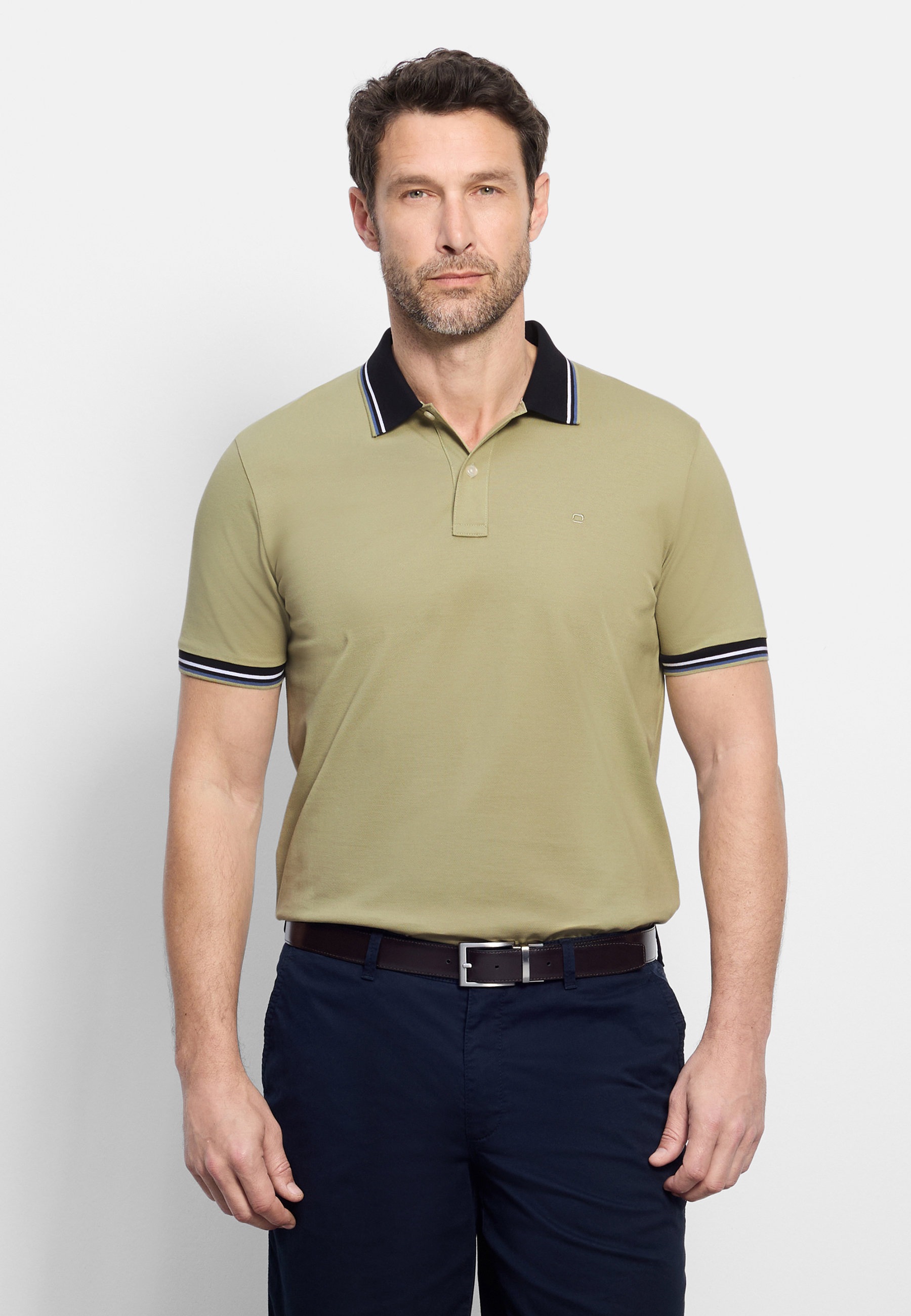 OLYMP Poloshirt "OLYMP Casual Wirk, Regular Fit"
