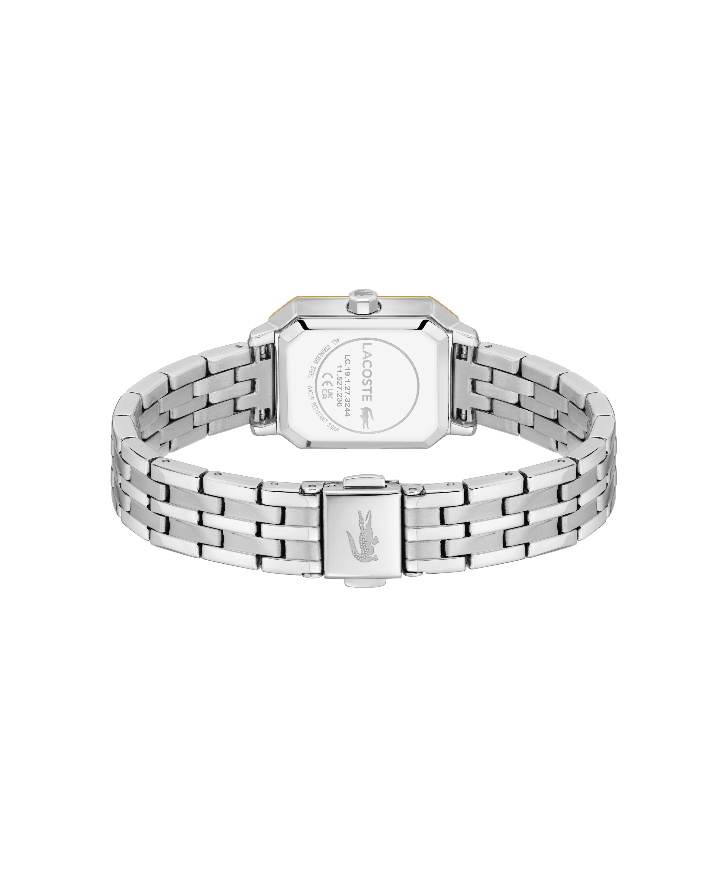 Lacoste Quarzuhr »LACOSTE PARISIENNE« Armbanduhr, Damenuhr, Edelstahlarmband, analog, Glaskristalle
