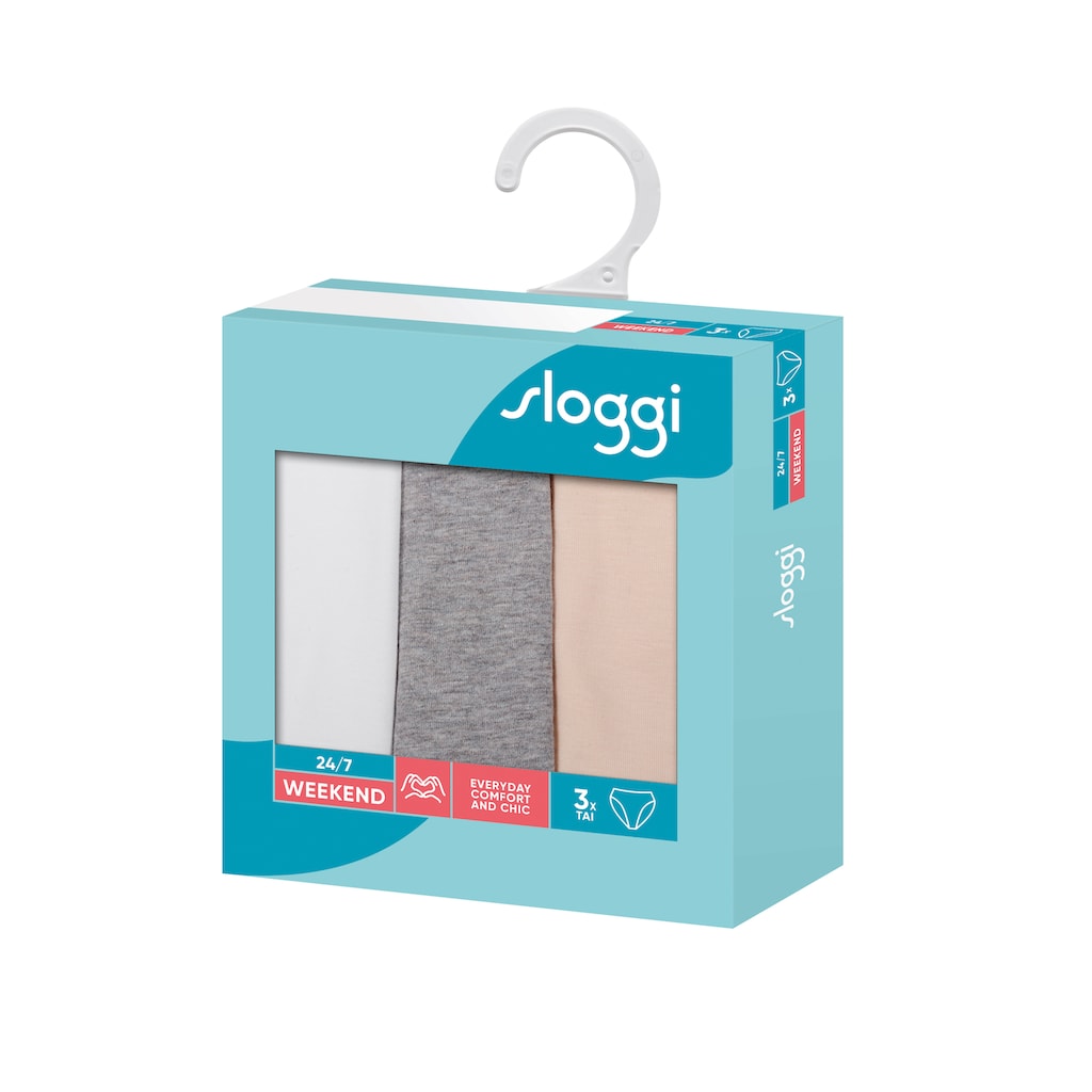 sloggi Jazz-Pants Slips »24/7 Weekend Tai C3P«, (Packung, 3 St., 3er-Pack)