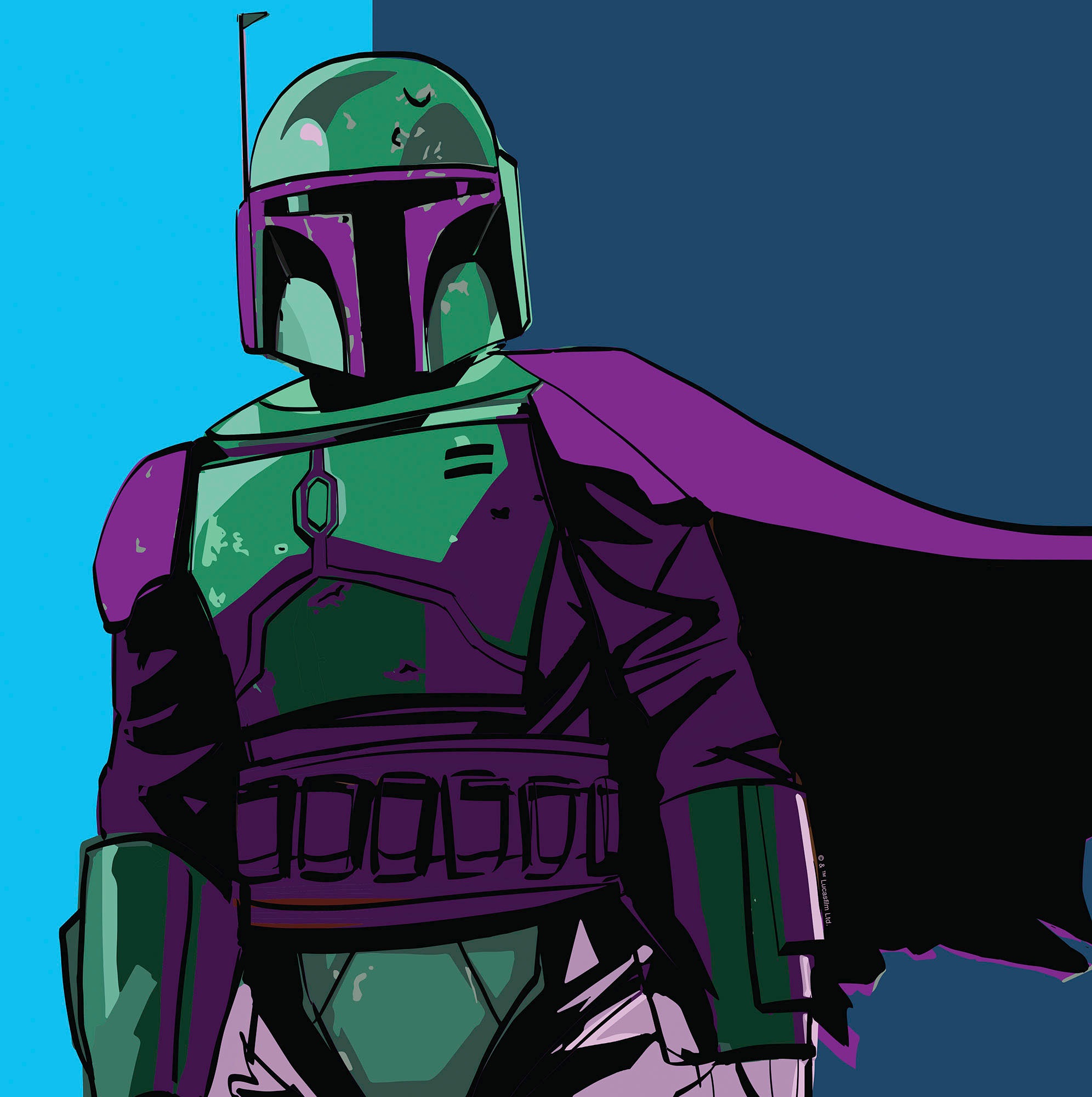 Komar Leinwandbild "Star Wars Cyberart by Boba Fett - Größe 40 x 40 cm" Dis günstig online kaufen