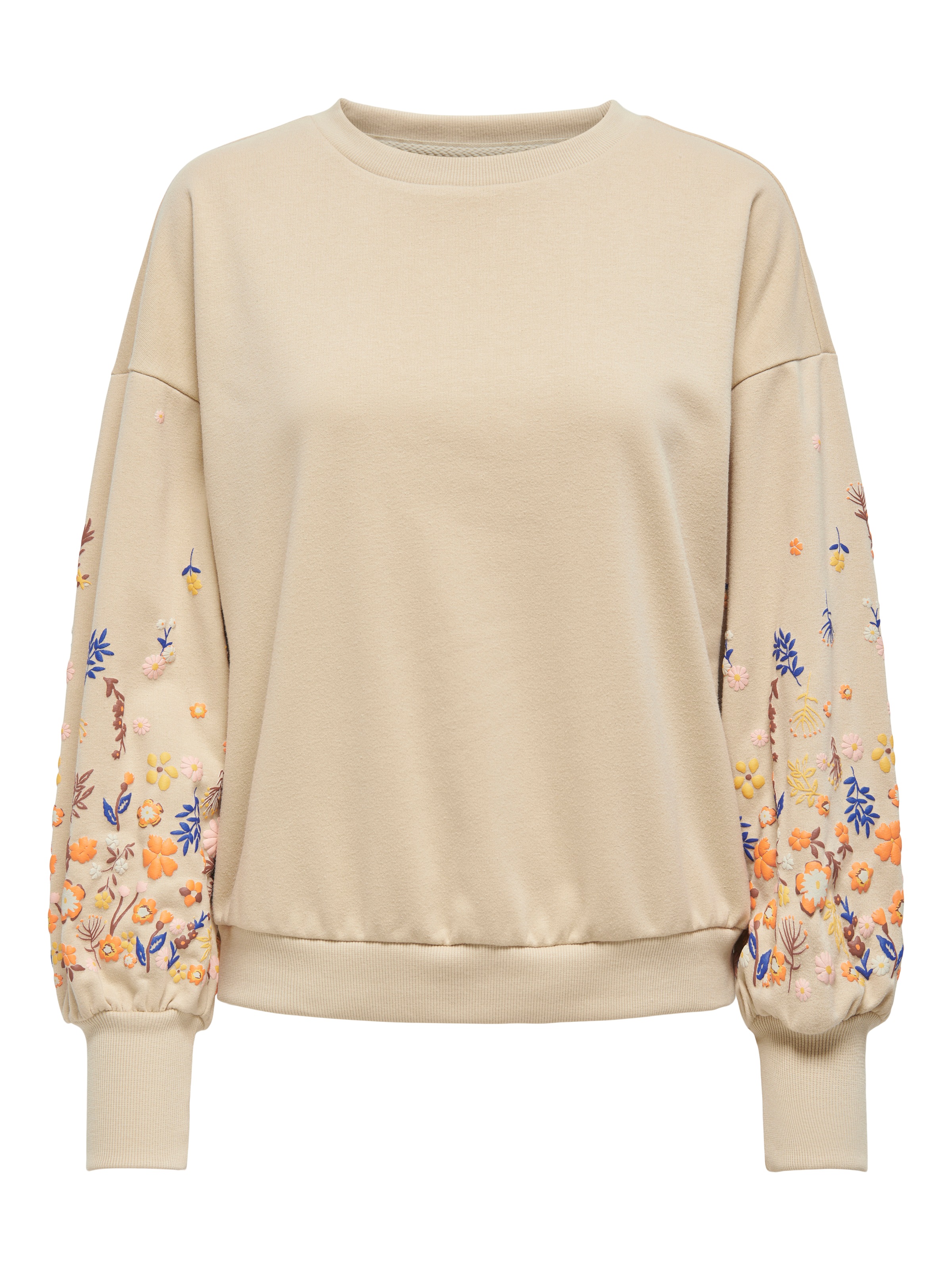 ONLY Sweatshirt "ONLBROOKE L/S O-NECK FLOWER SWT" günstig online kaufen
