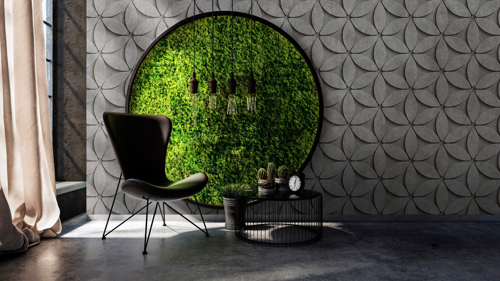 living walls Fototapete »Walls by Patel Tile 1«, Vlies, Wand, Schräge
