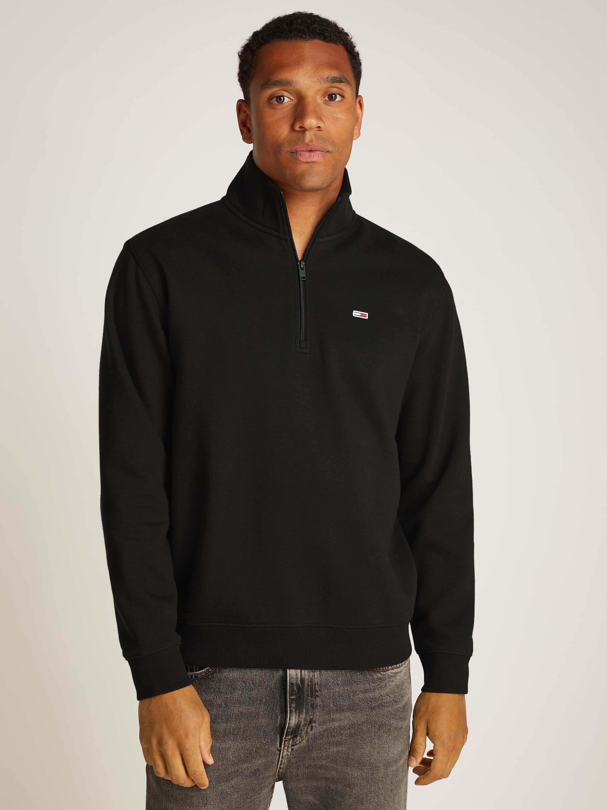 Sweatshirt »TJM REG FLEECE 1/4ZIP MOCK NECK«, mit Fleece