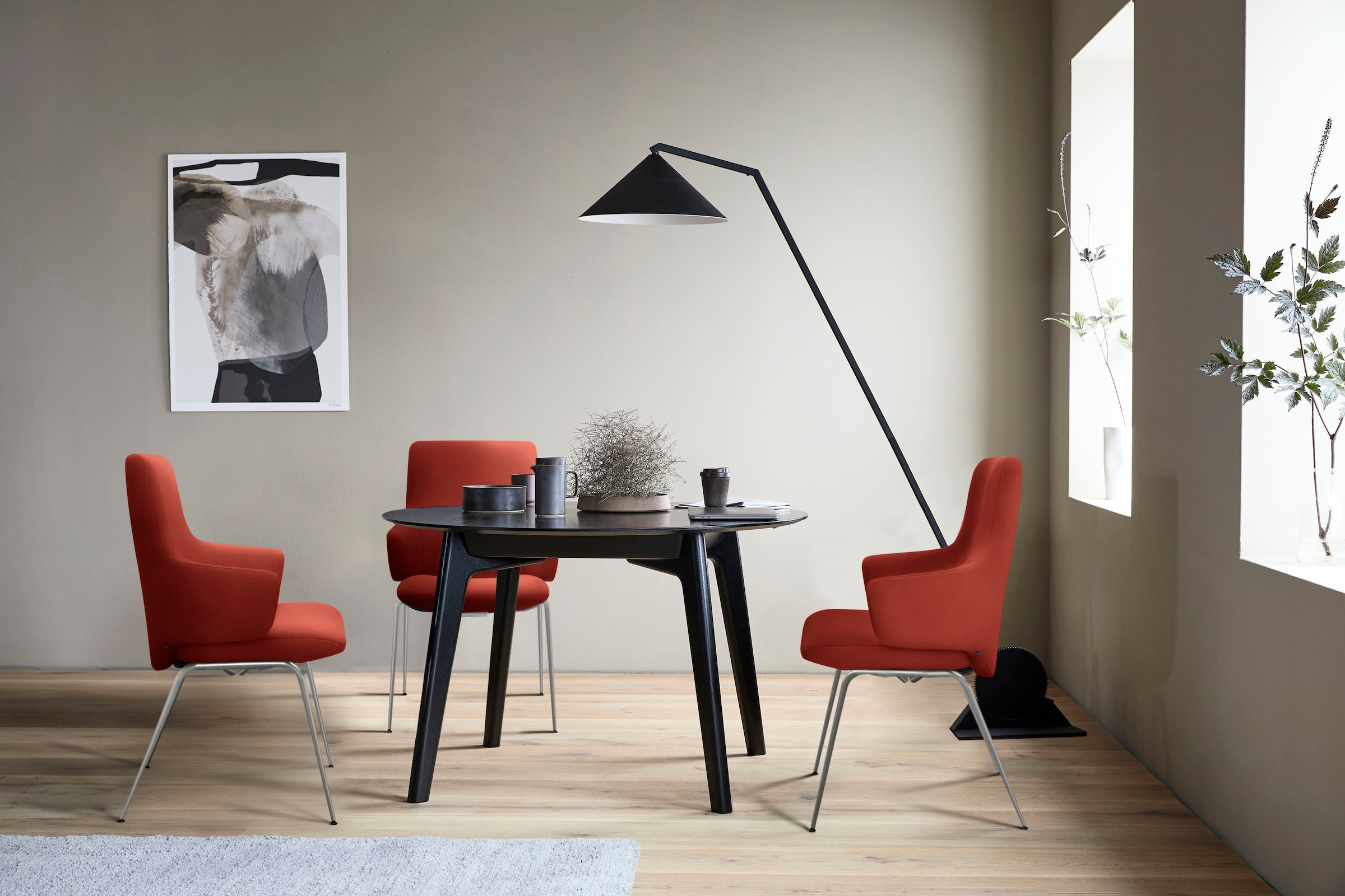 Stressless Polsterstuhl "Laurel" () Low Back mit Armlehne, Größe L, mit Beinen aus Stahl in Chrom matt