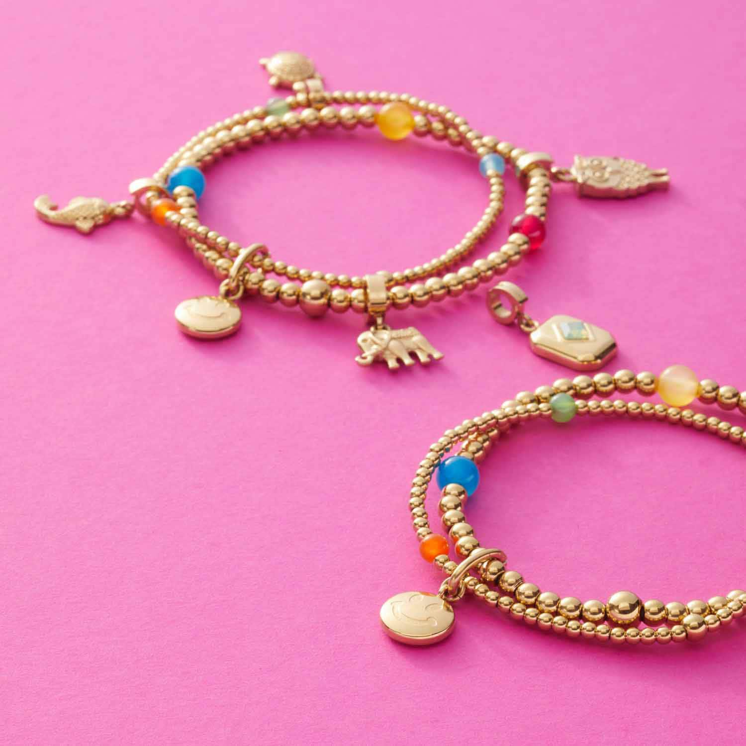 LEONARDO Armband »Smile Clip&Mix, 023750«, mit Achat