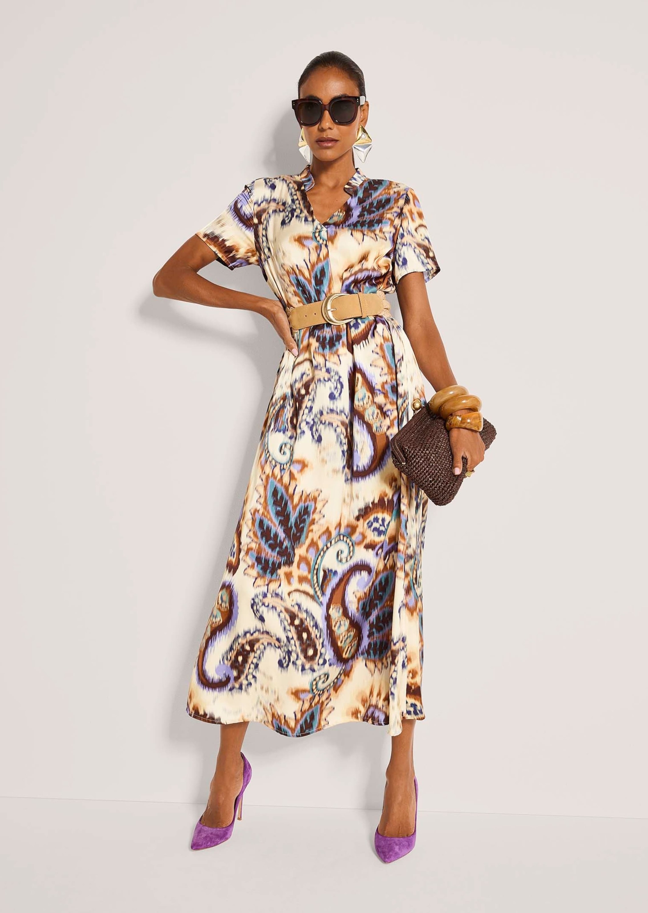 MADELEINE Midikleid »Maxikleid Druckkleid mit Paisley-Muster«