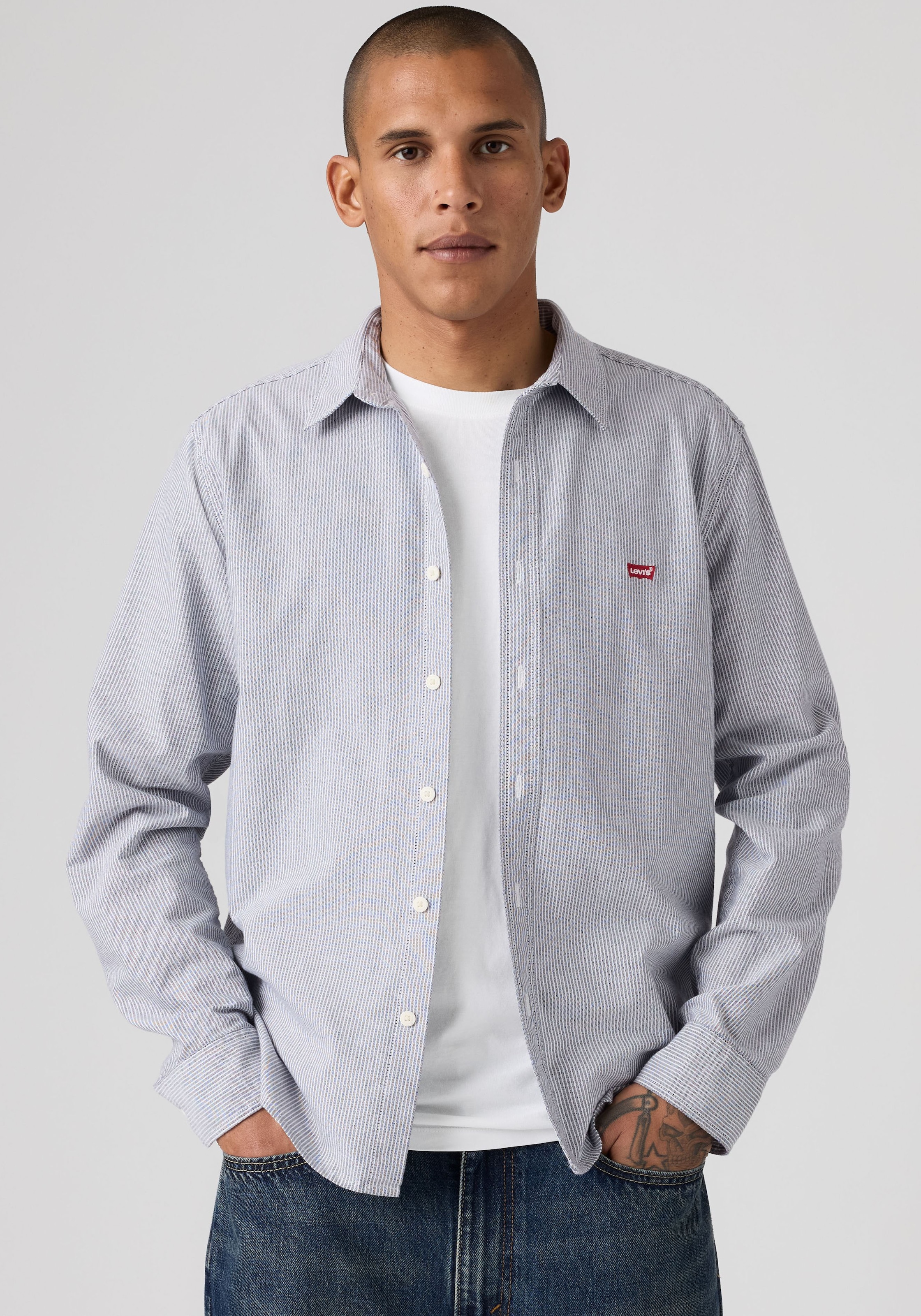 Levi's® Langarmhemd »CLS BATTERY HM SHIRT - STANDARD« mit abgerundetem Saum