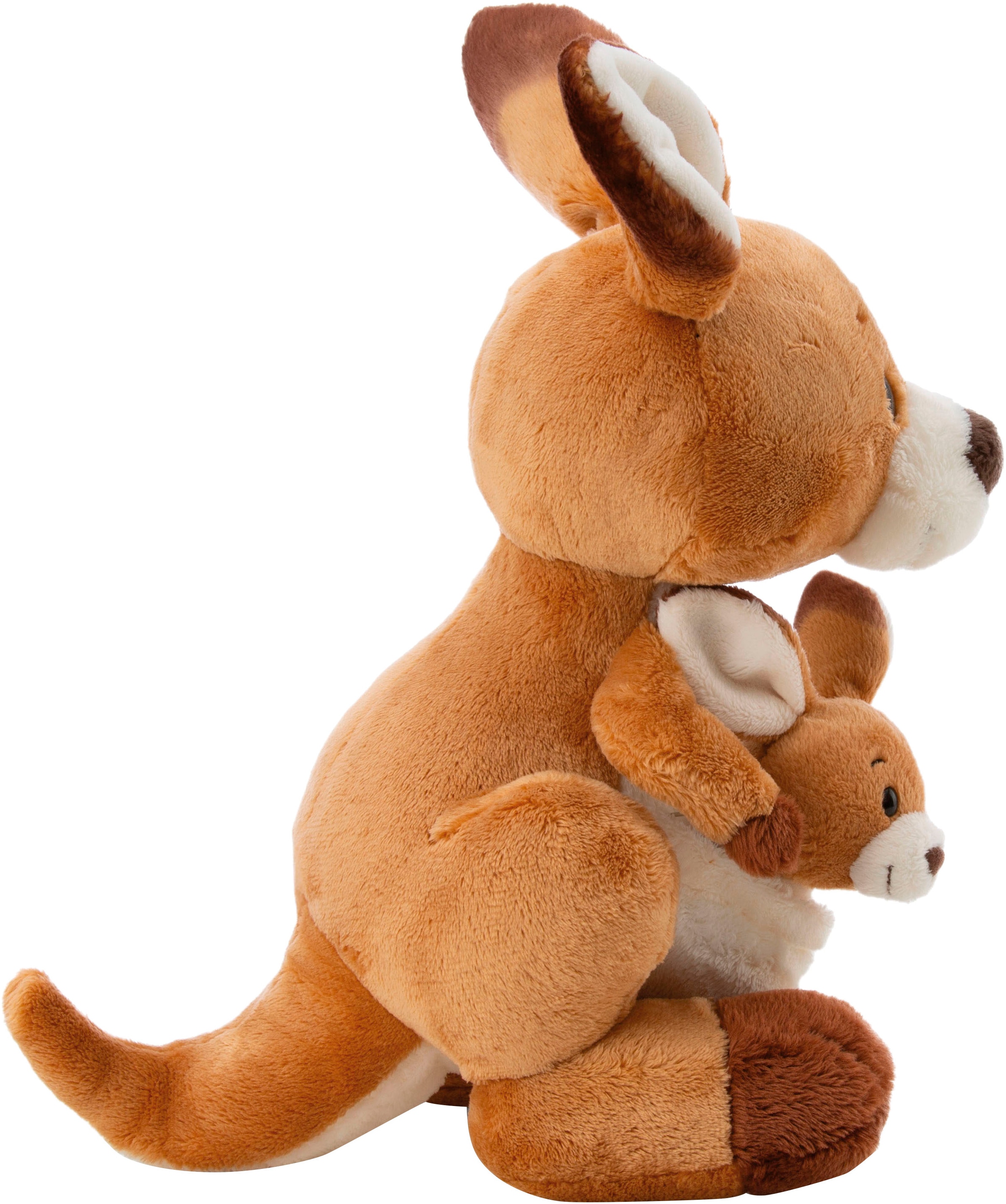 Nici Kuscheltier »Wild Friends GREEN, Känguru Kelly 25 cm stehend mit Kind 10 cm«