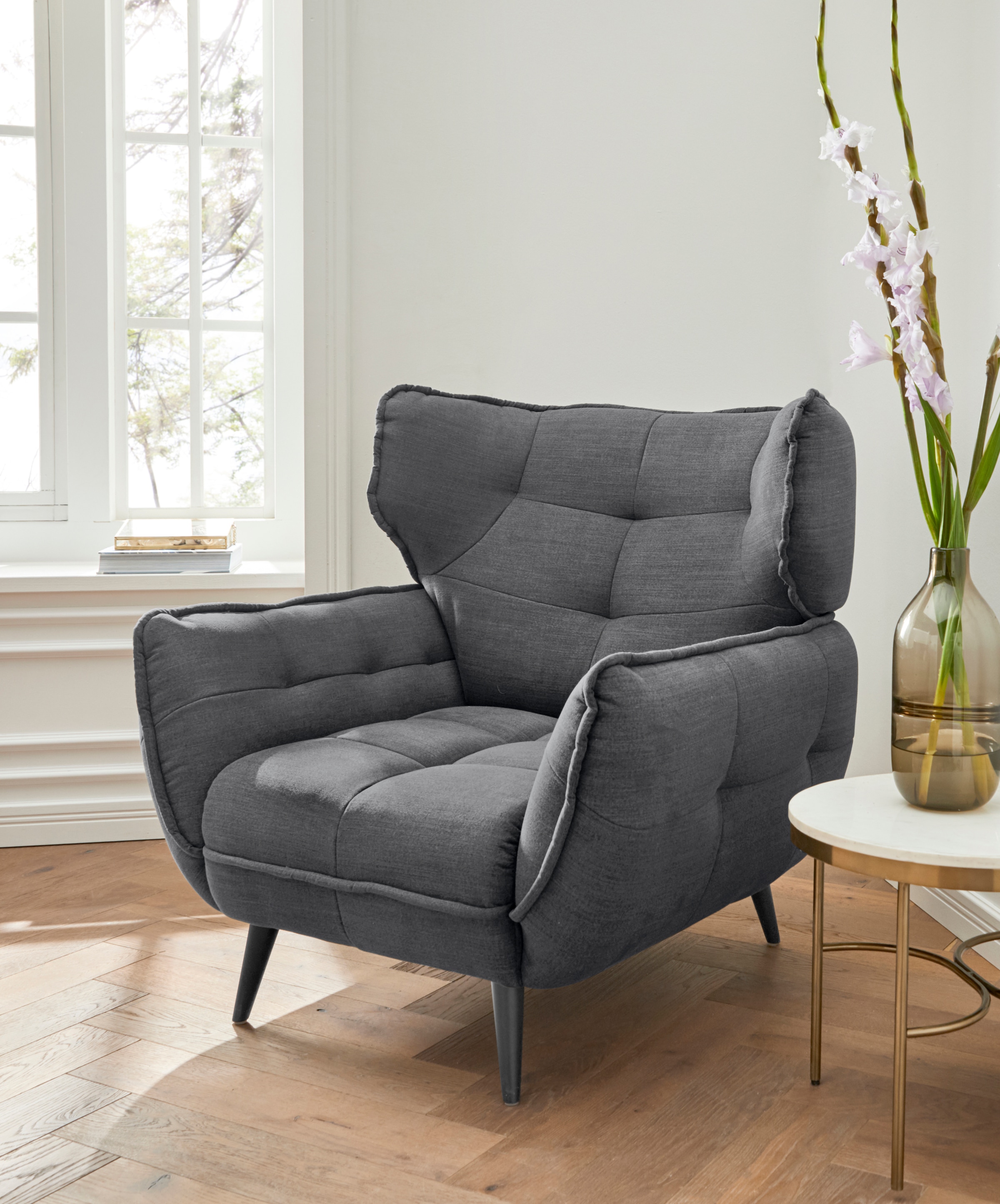 Home affaire Sessel "Ariana" Stylischer Hochlehner bzw. Ohrensessel günstig online kaufen