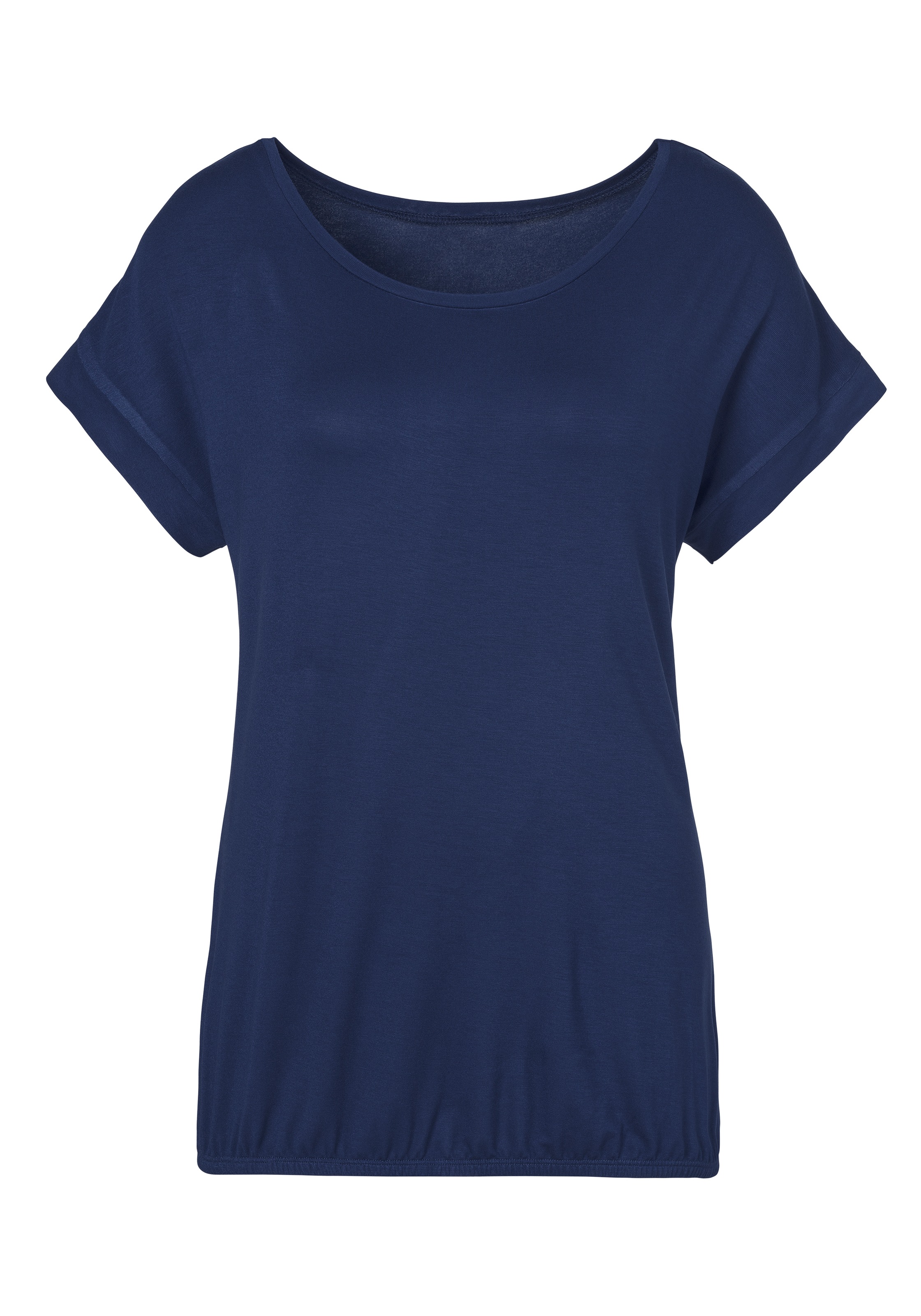 Thumbnail - Vivance Kurzarmshirt "mit Gummizug im Bund", (2er-Pack), aus weichem Viskose-Stretch