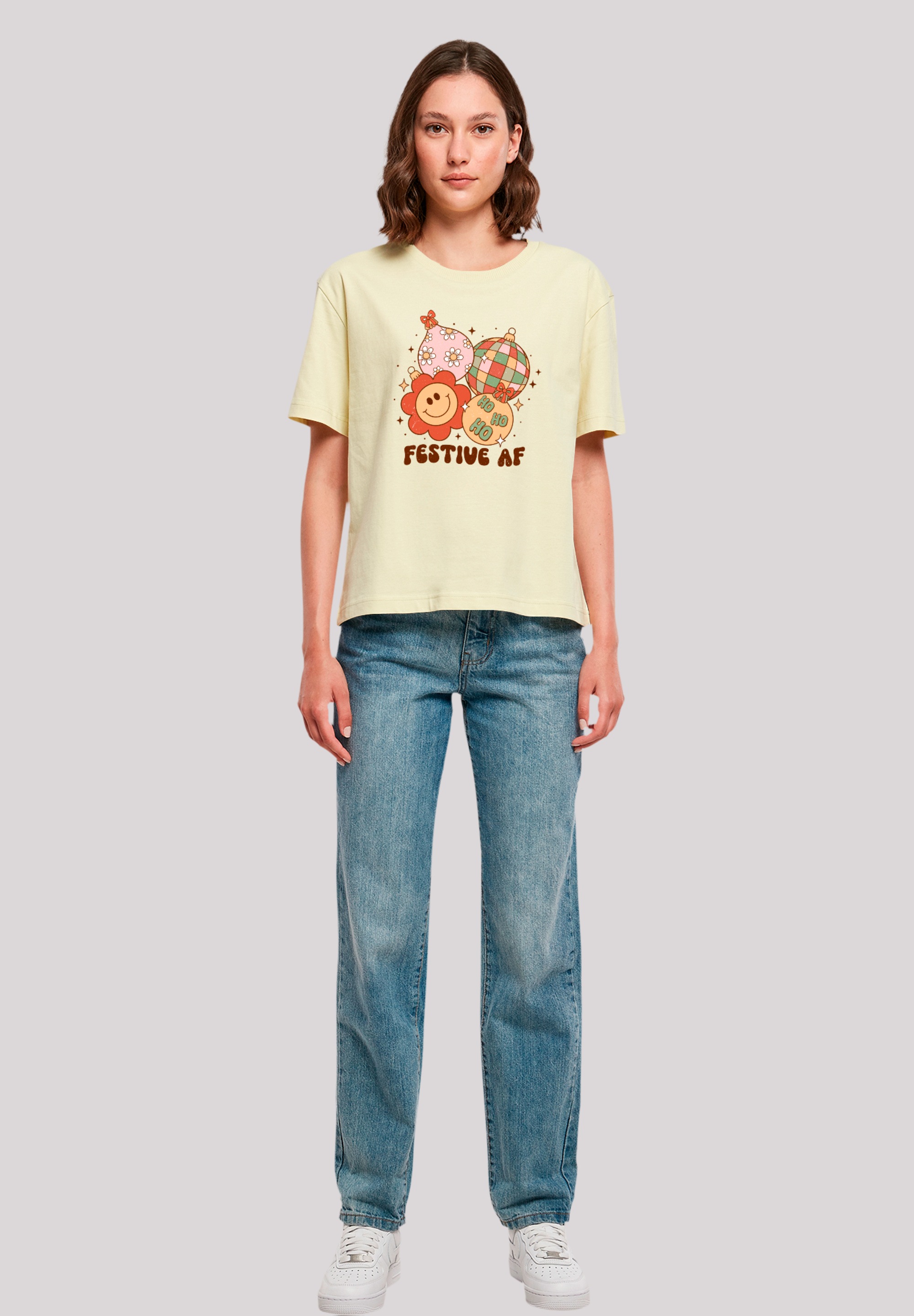 F4NT4STIC T-Shirt »Festive AF Weihnachten Tree Balls«, Premium Qualität, Weihnachts-Kollection