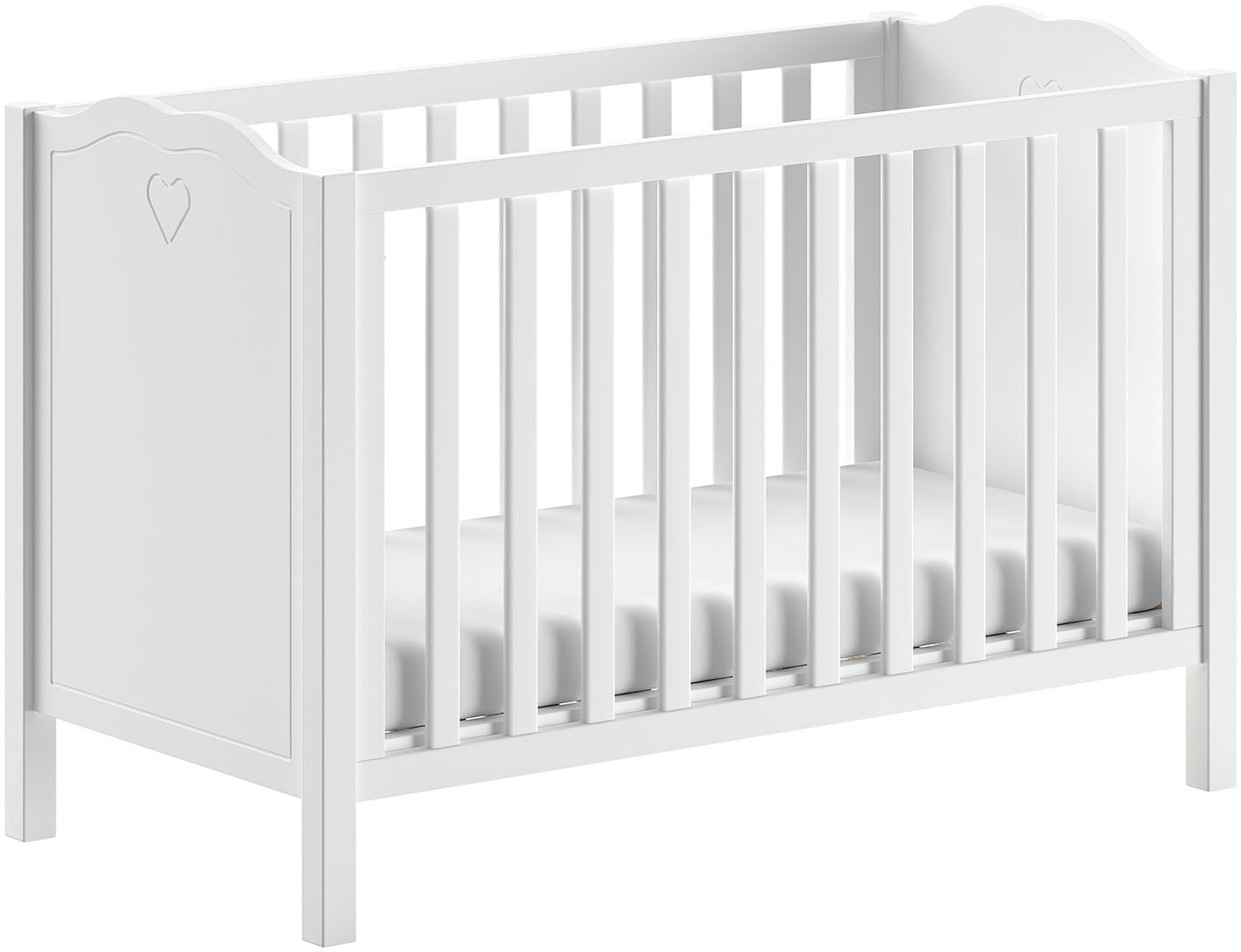 Babybett »Amori 60/120 mit verstellbarem Lattenrost, sehr stabil gebaut«, mit...