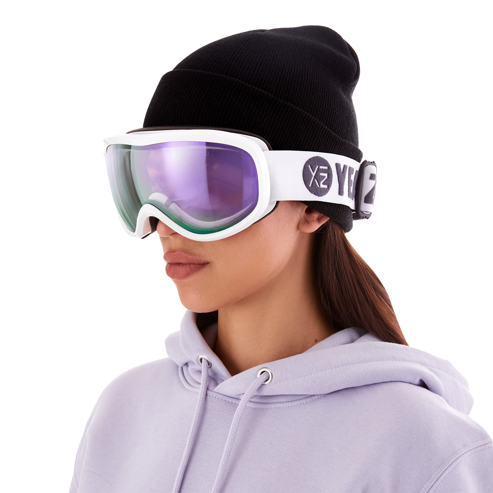 YEAZ Skibrille »Ski- und Snowboard-Brille violett/weiss STEEZE«