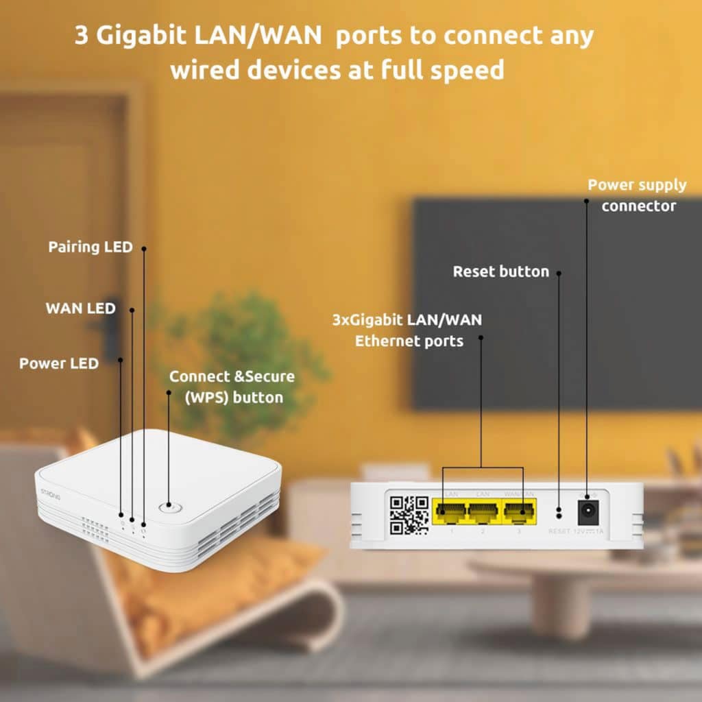 Strong WLAN-Repeater »Mesh Home Kit 1200«