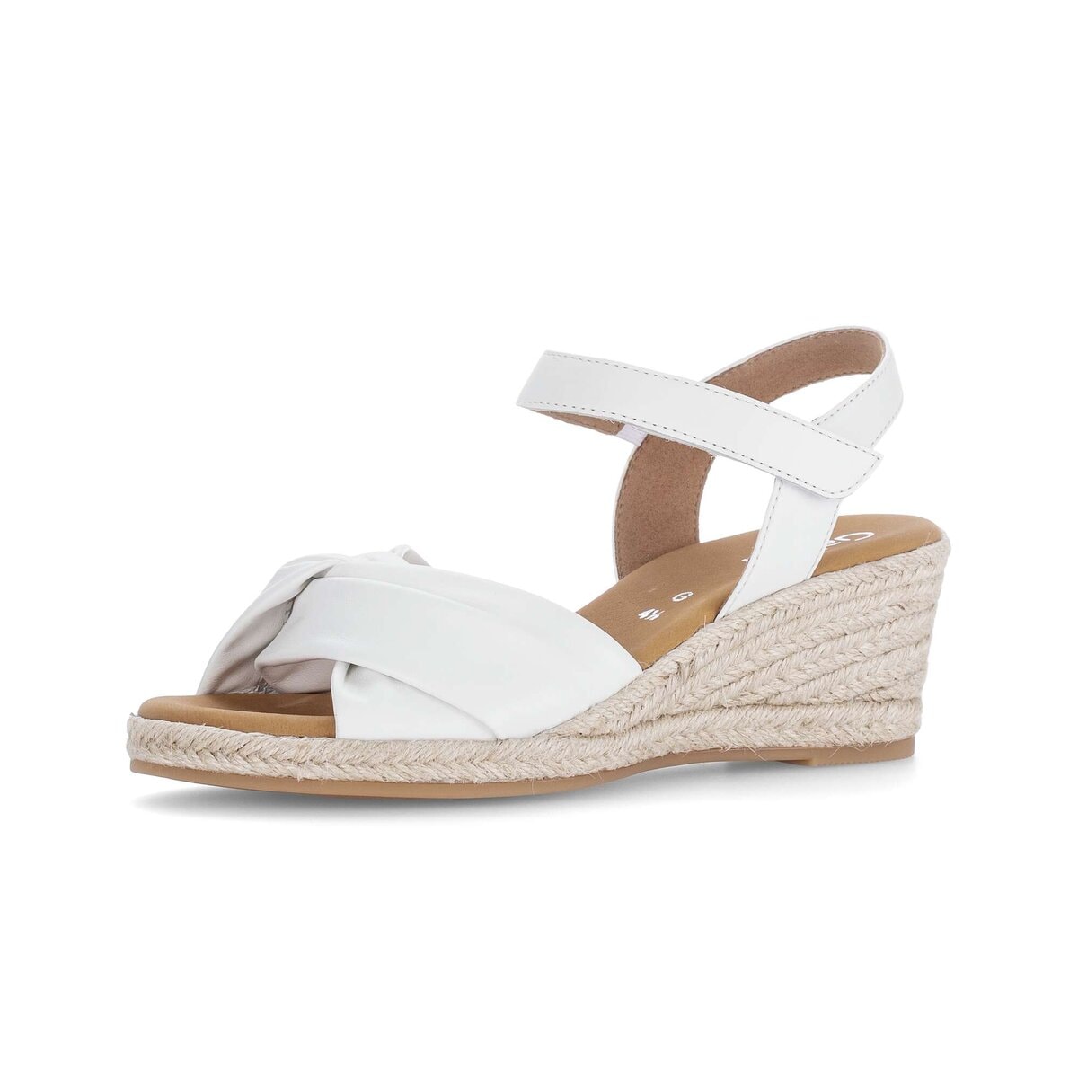 Keilsandalette GABOR "Keilsandalette", Damen, Gr. 37, weiß, Schuhe