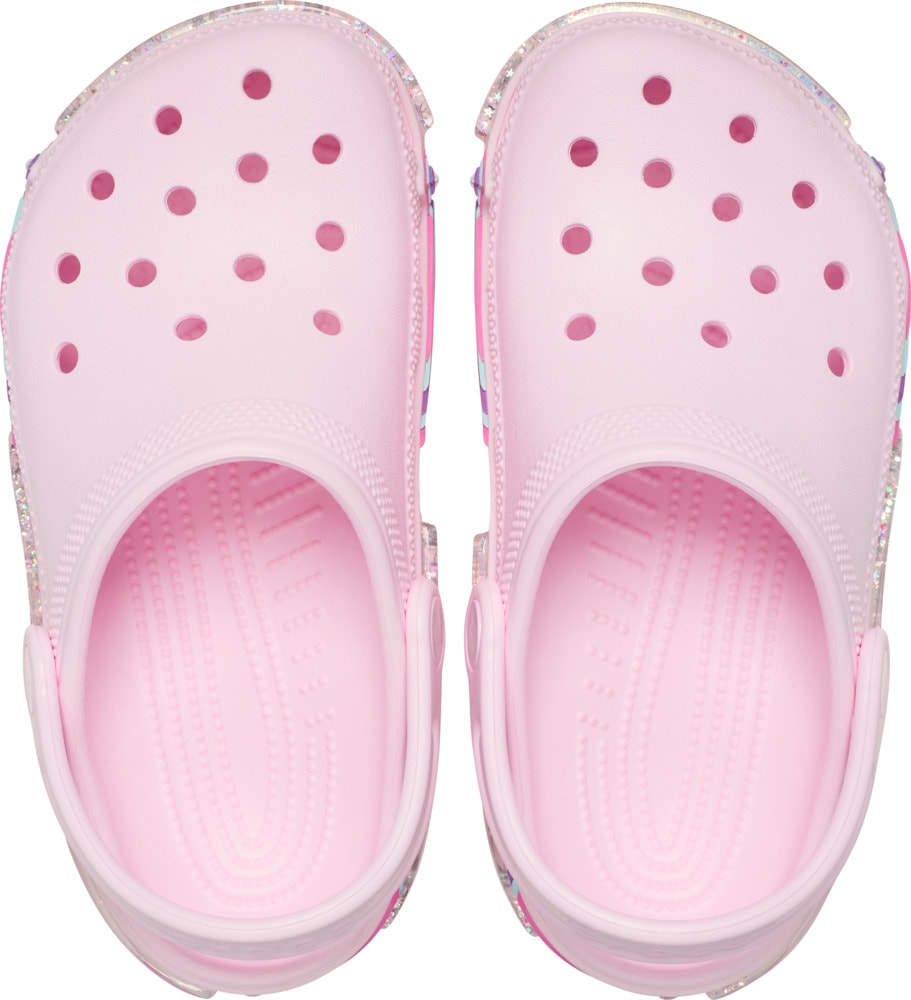 Crocs Clog »Classic Star Sparkle Clog K«, Freizeitschuh, Sandale mit coolem Motiv