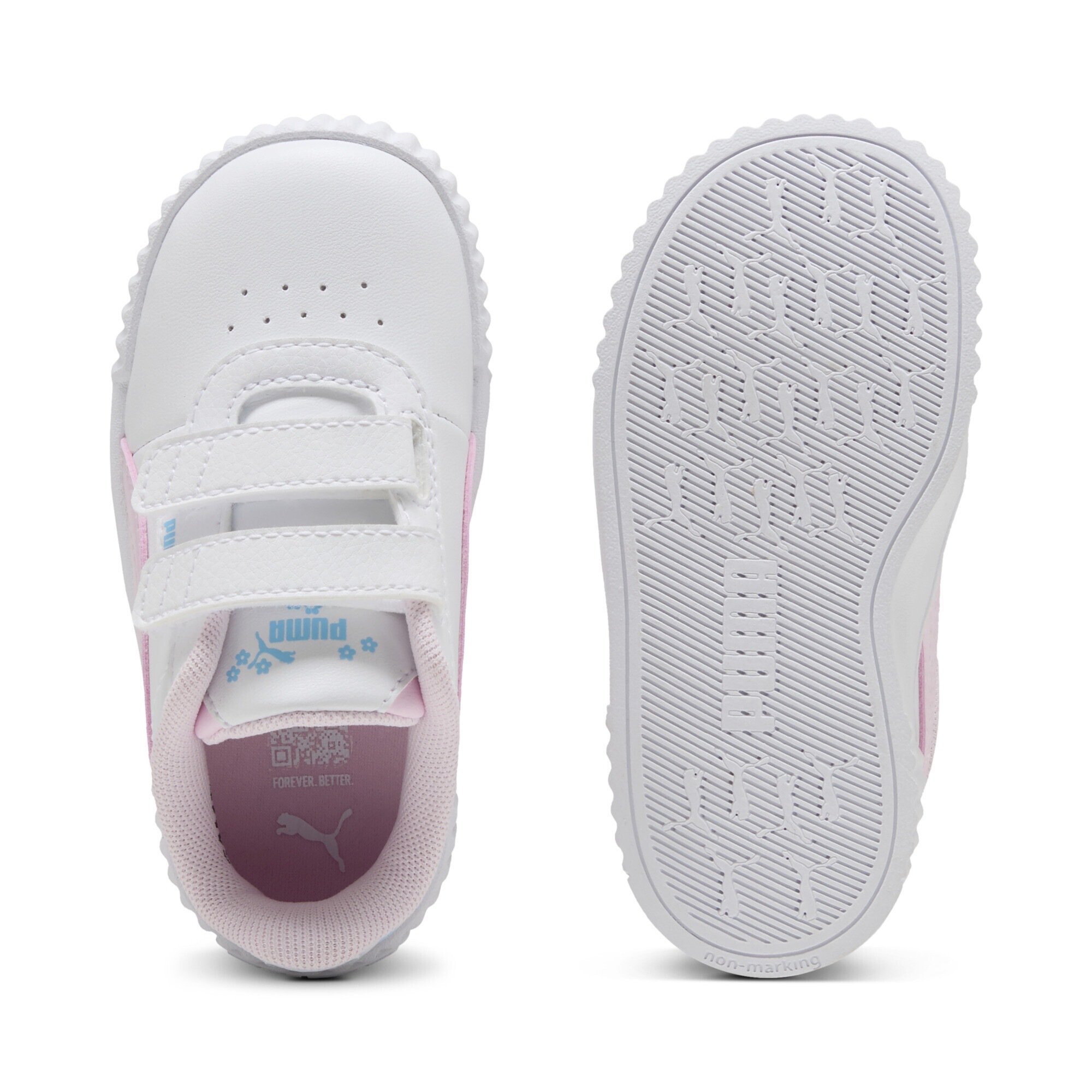 Sneaker PUMA "Carina 3.0 Jelly Heaven Sneakers Mädchen", Damen, Gr. 26, weiß pearl pink, Obermaterial: Textil, Synthetik; Futter: Textil; Innensohle: Textil; Laufsohle: Gummi, Schuhe Sneaker 3