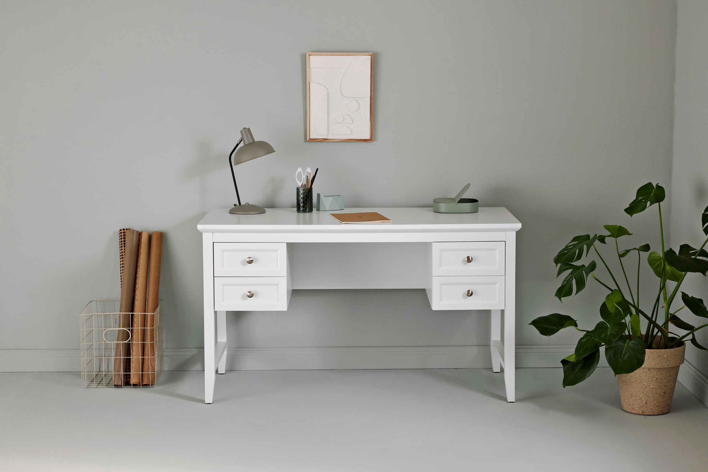 Jahnke Schreibtisch "CLASSIC D 130" 1 Stk. tlg. Schreibtisch, 4 Schubladen, günstig online kaufen